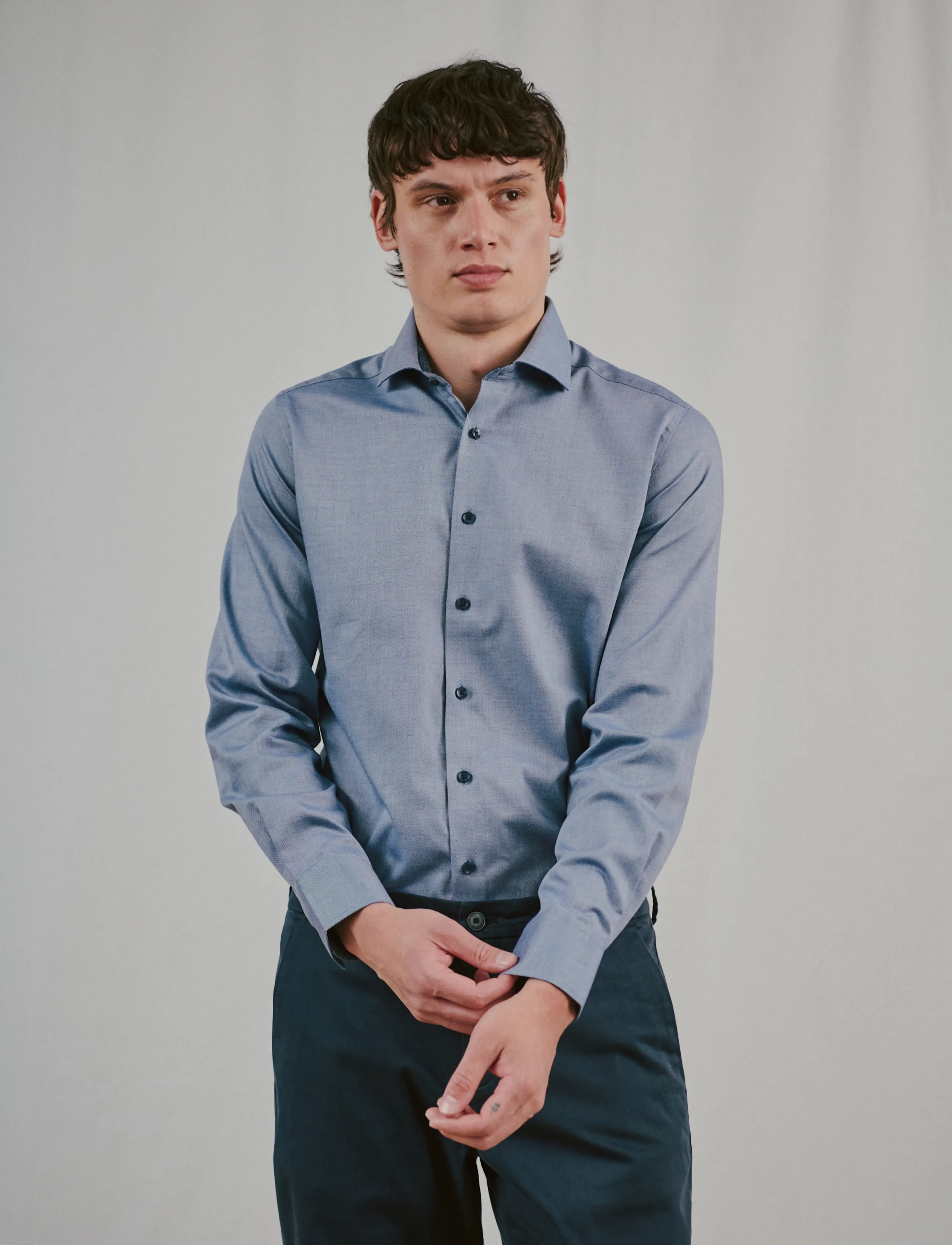 Bruun & Stengade - BS Jussi Modern Fit Shirt - formal shirts - navy - 4