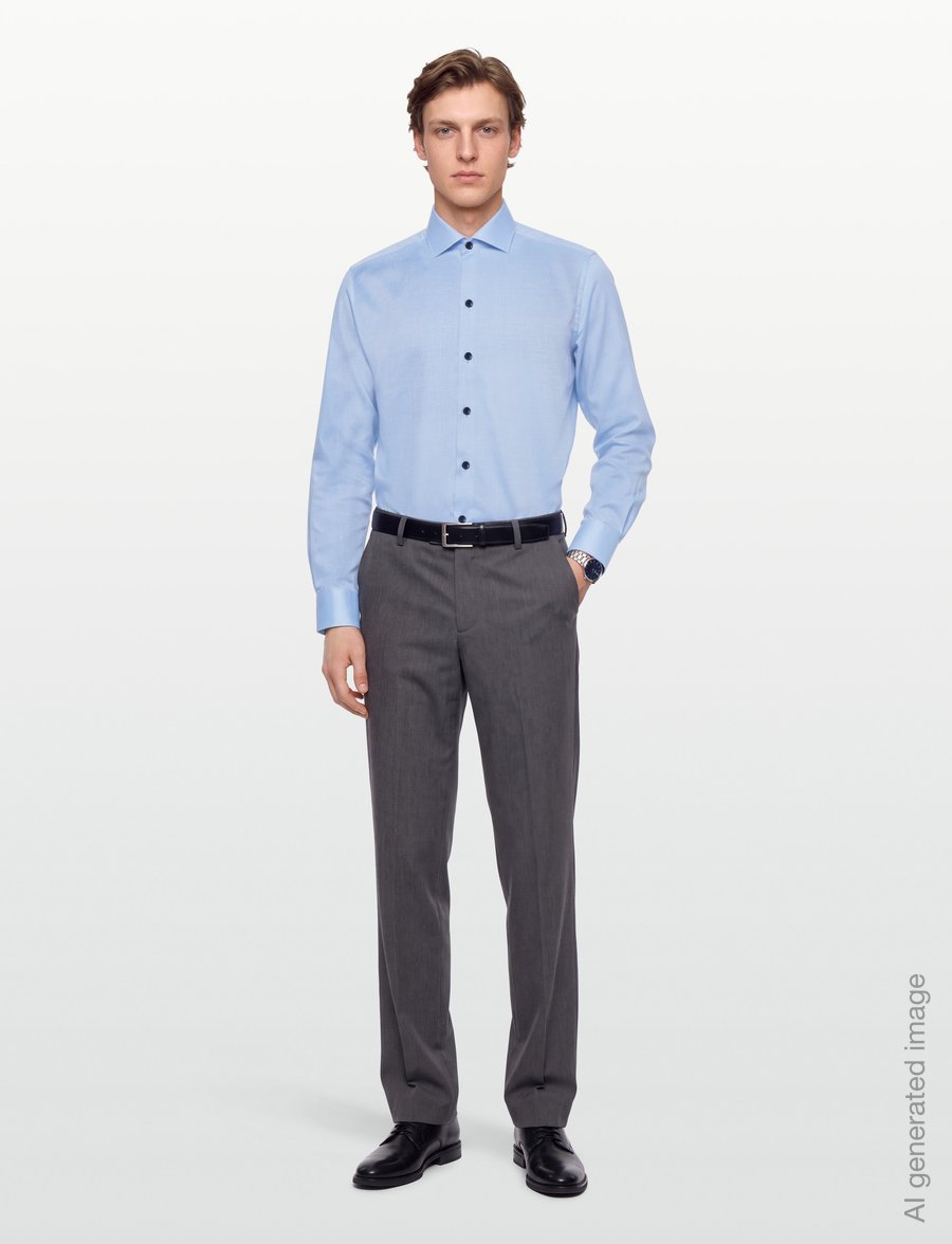 Bruun & Stengade - BS Haruki Modern Fit Shirt - formelle hemden - light blue - 0
