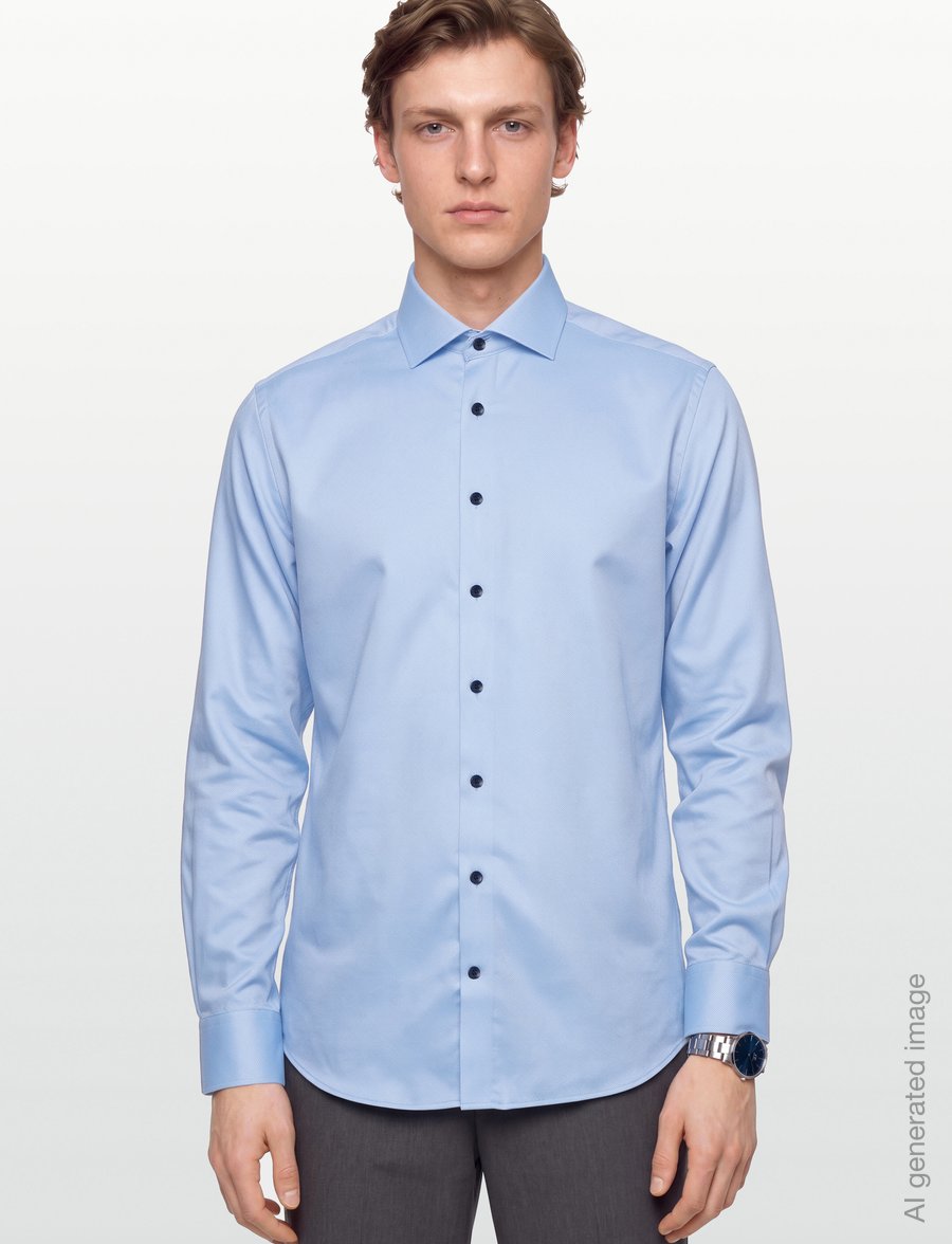 Bruun & Stengade - BS Haruki Modern Fit Shirt - formelle hemden - light blue - 3