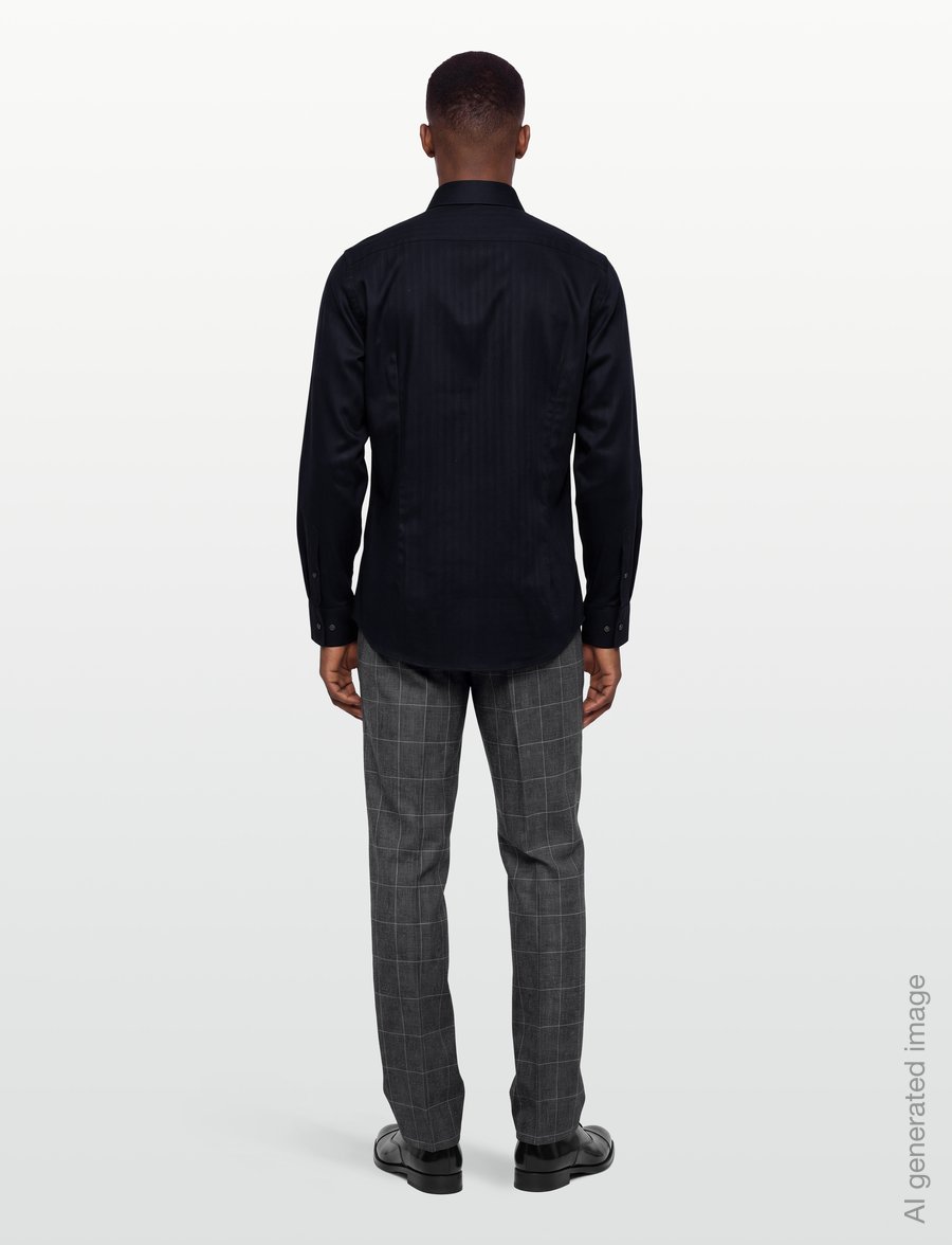 Bruun & Stengade - BS Barrett Modern Fit Shirt - formal shirts - thunder - 4