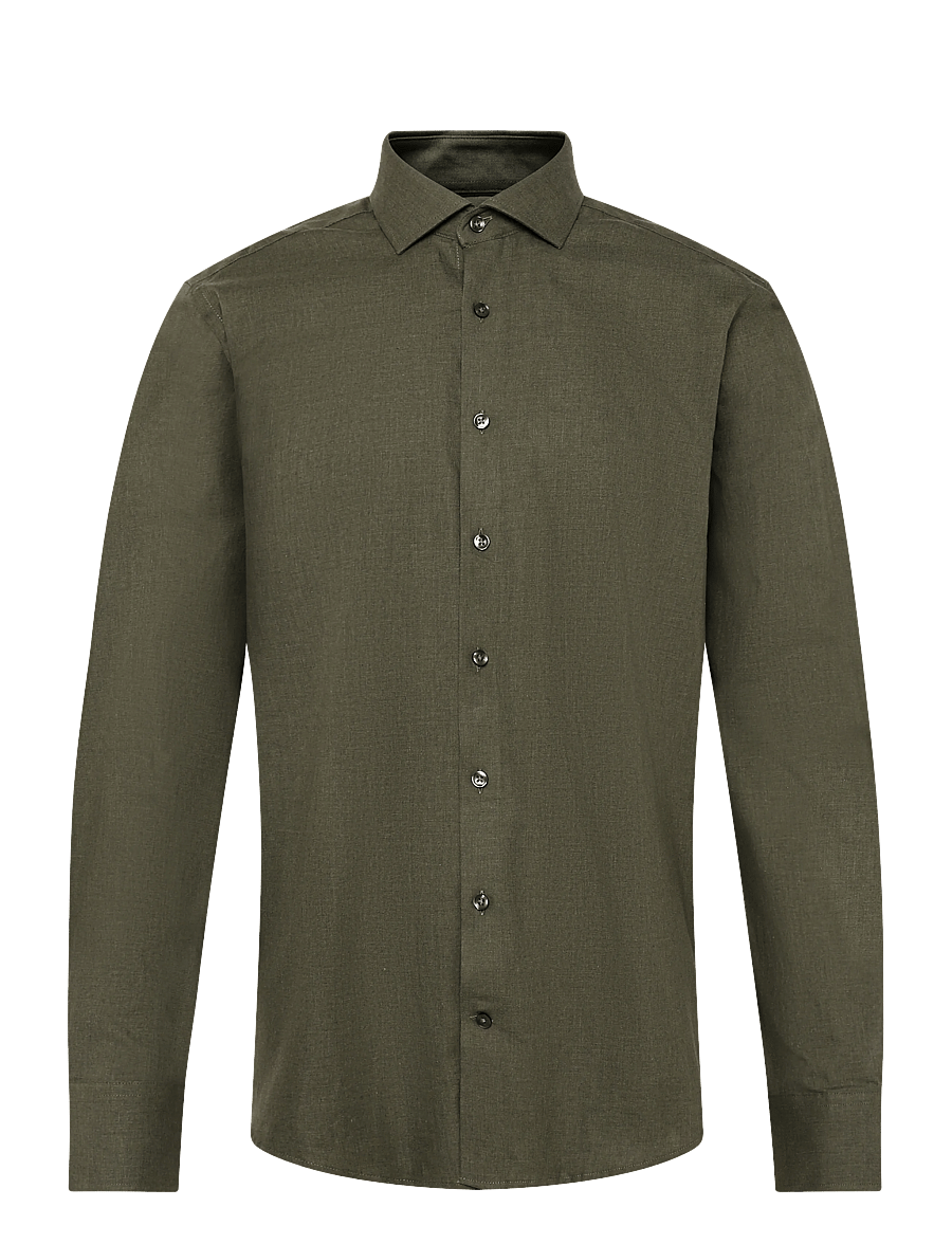 Bruun & Stengade - BS Andersen Modern Fit Shirt - ametlikud särgid - green - 0