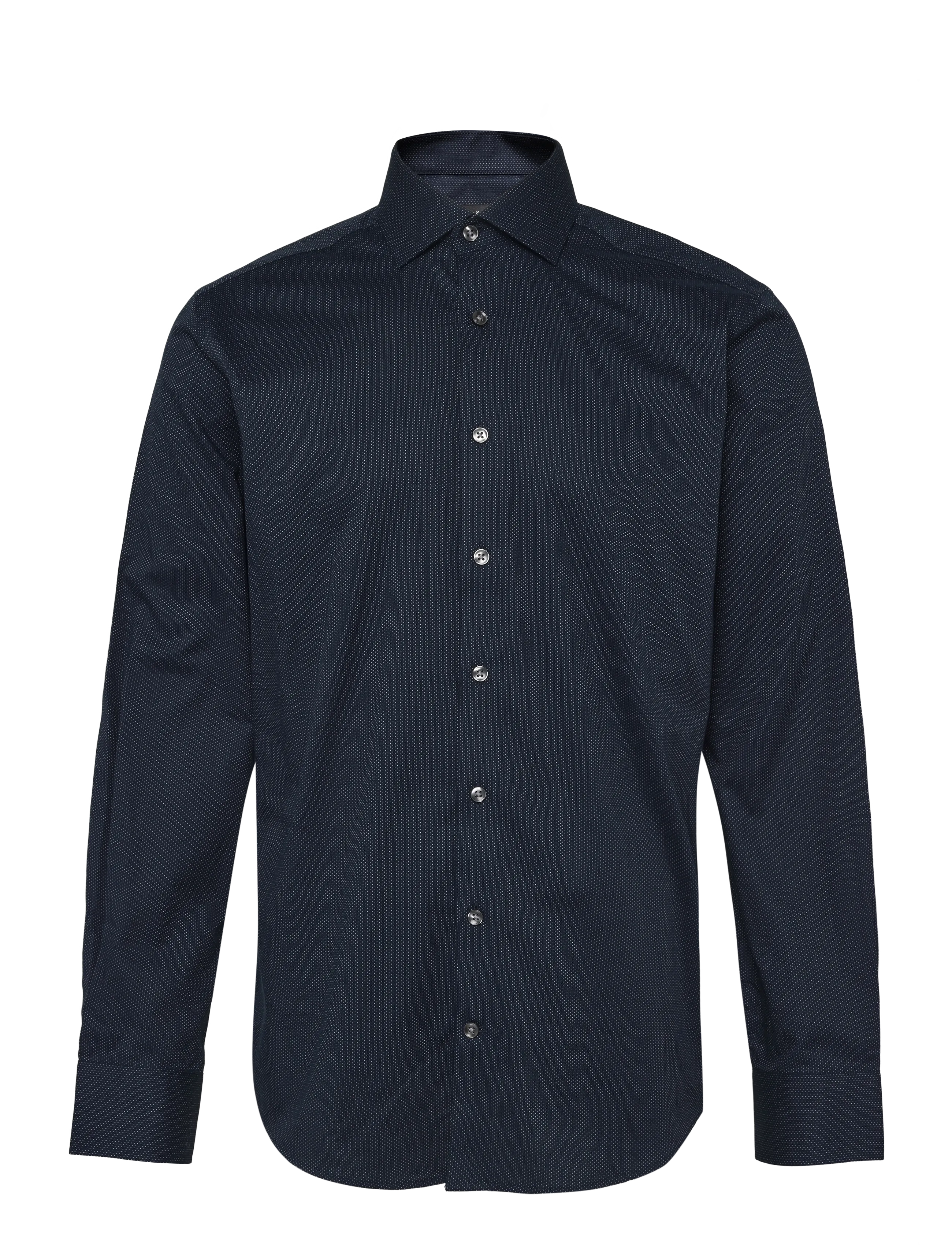 Bruun & Stengade BS Maas Modern Fit Shirt - Riided - BLACK / black