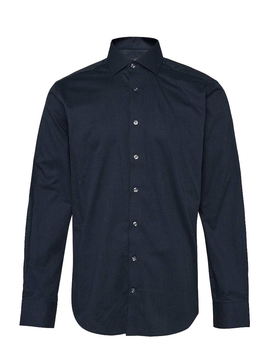 Bruun & Stengade - BS Maas Modern Fit Shirt - ametlikud särgid - black - 0