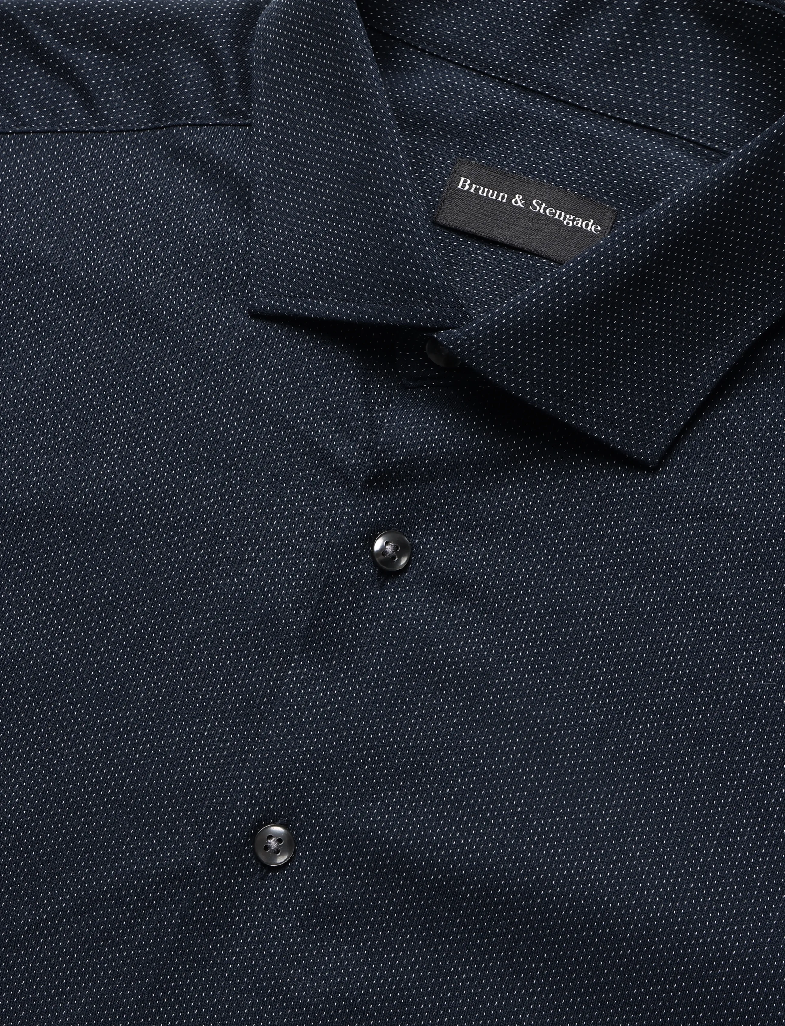 Bruun & Stengade - BS Maas Modern Fit Shirt - ametlikud särgid - black - 2