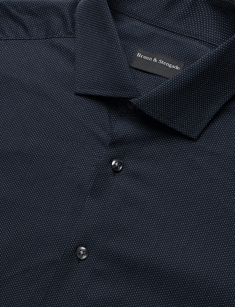 Bruun & Stengade - BS Maas Modern Fit Shirt - ametlikud särgid - black - 2