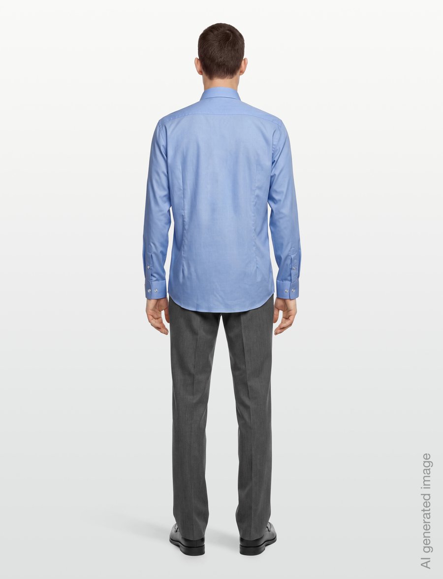 Bruun & Stengade - BS Aekosson Modern Fit Shirt - kostymskjortor - light blue - 4