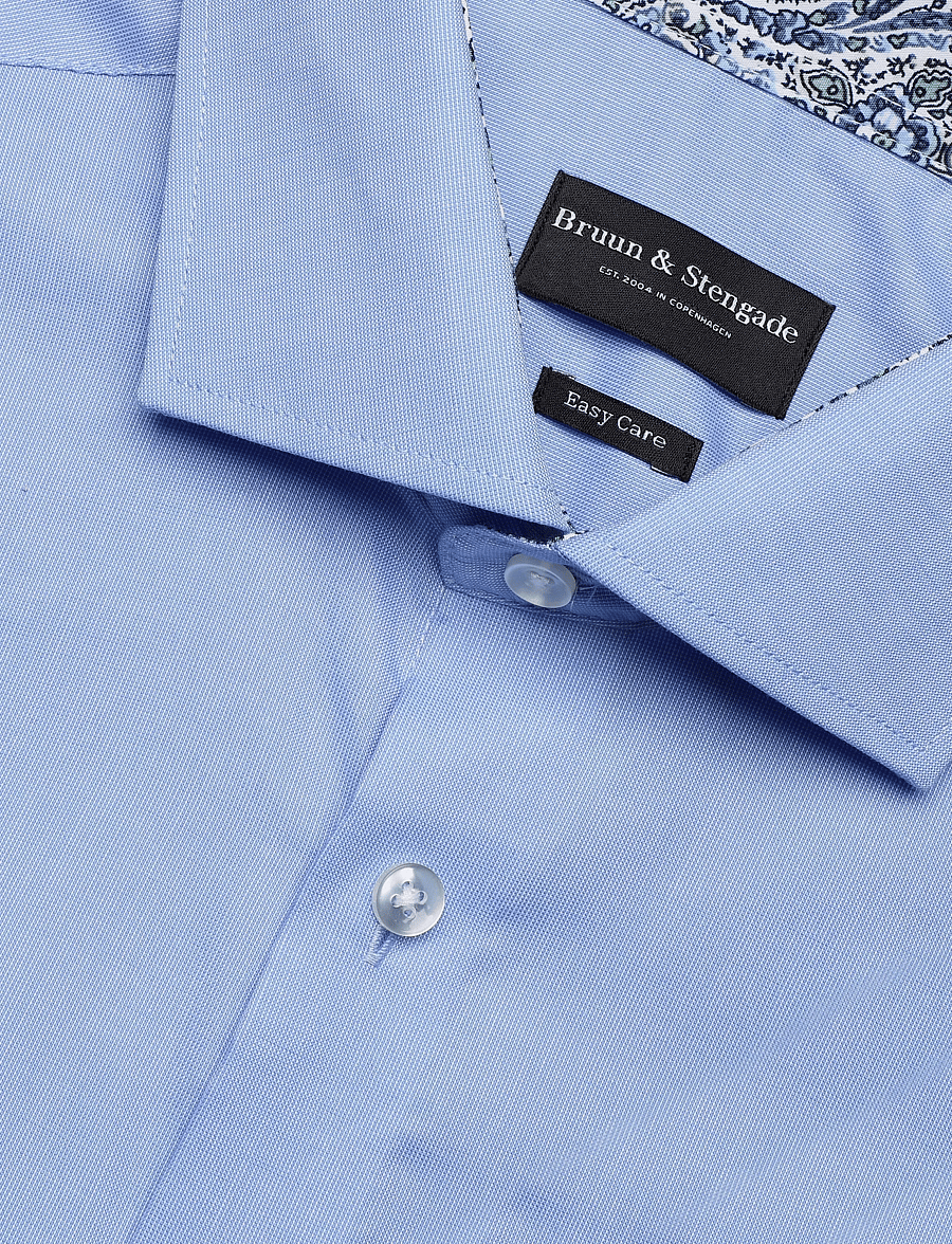 Bruun & Stengade - BS Aekosson Modern Fit Shirt - kostymskjortor - light blue - 2