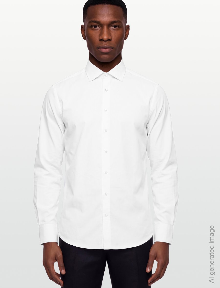 Bruun & Stengade - BS Flanagen Modern Fit Shirt - ametlikud särgid - white - 3