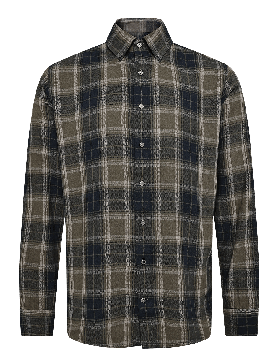 Bruun & Stengade - BS Bolkiah Casual Modern Fit Shirt - rutiga skjortor - green - 1