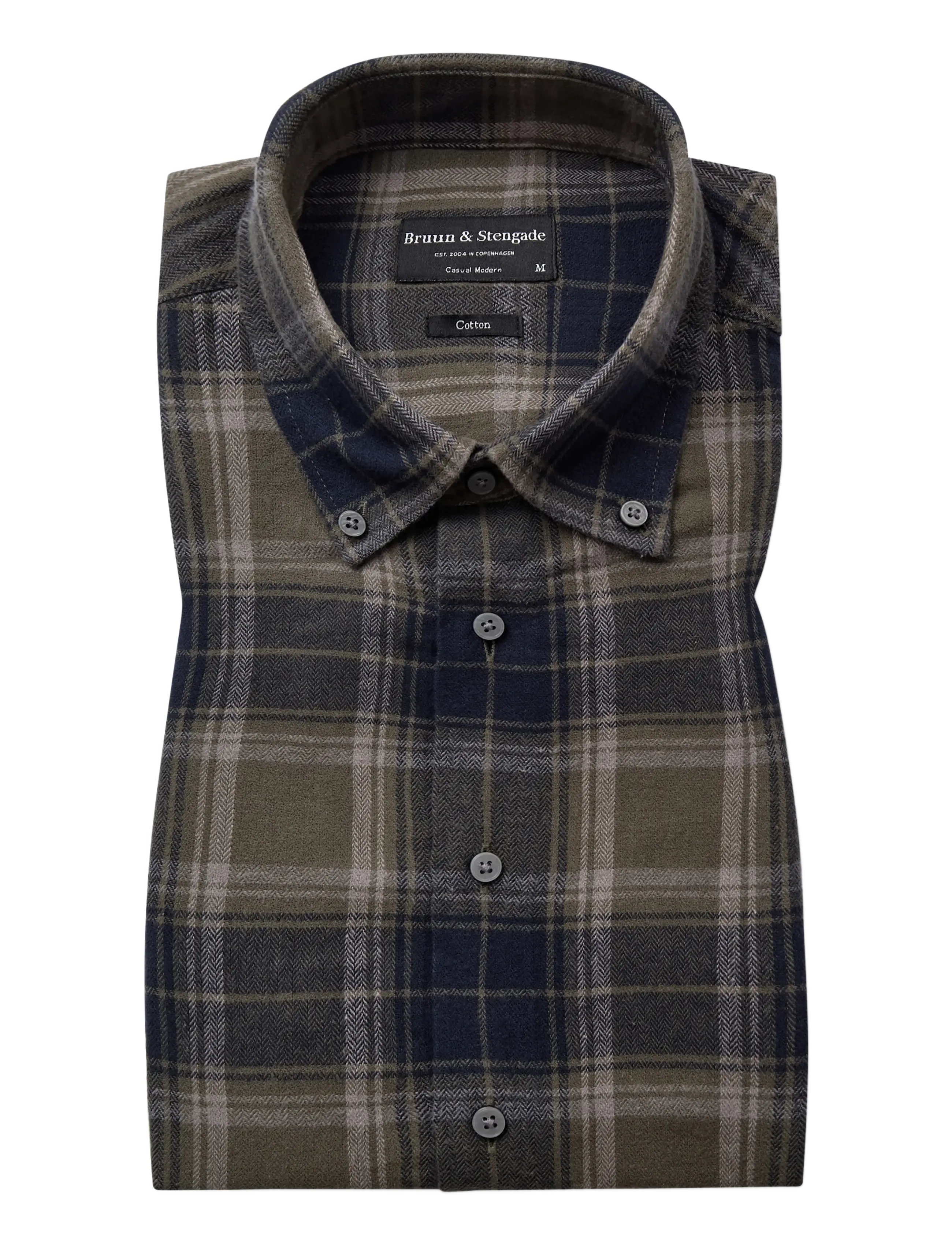 Bruun & Stengade BS Bolkiah Casual Modern Fit Shirt - Kollektioner - GREEN / green