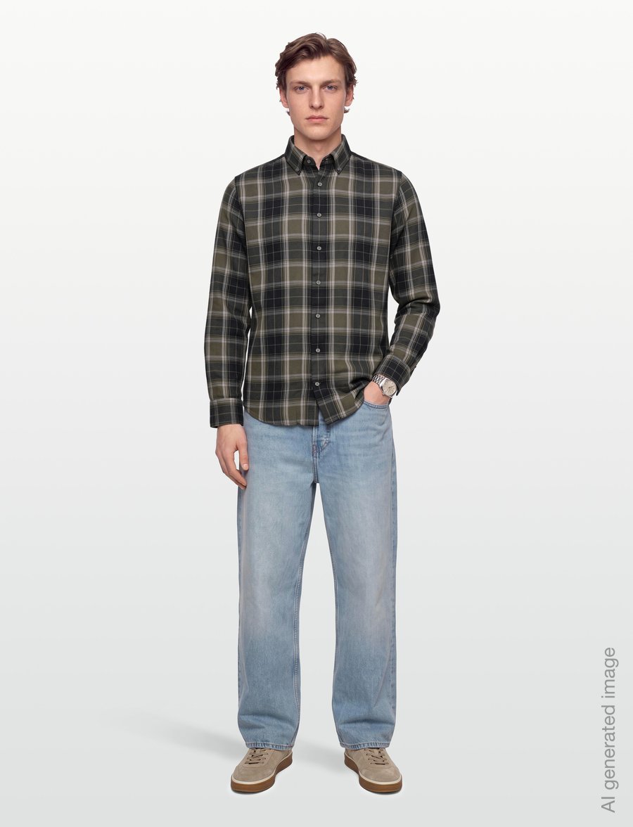 Bruun & Stengade - BS Bolkiah Casual Modern Fit Shirt - rutiga skjortor - green - 0