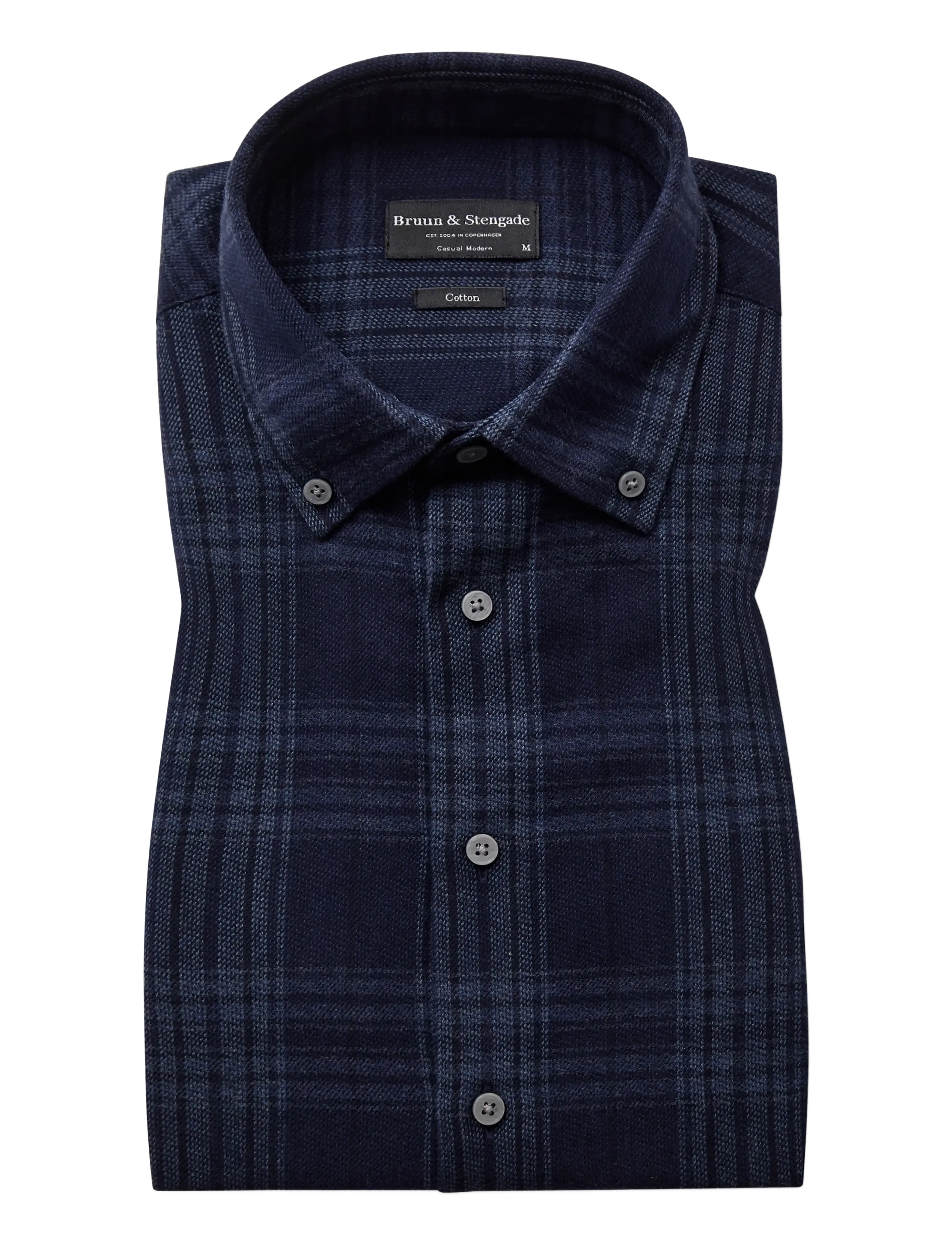 Bruun & Stengade BS Sihamoni Casual Modern Fit Shirt - Kollektioner - BLUE / navy