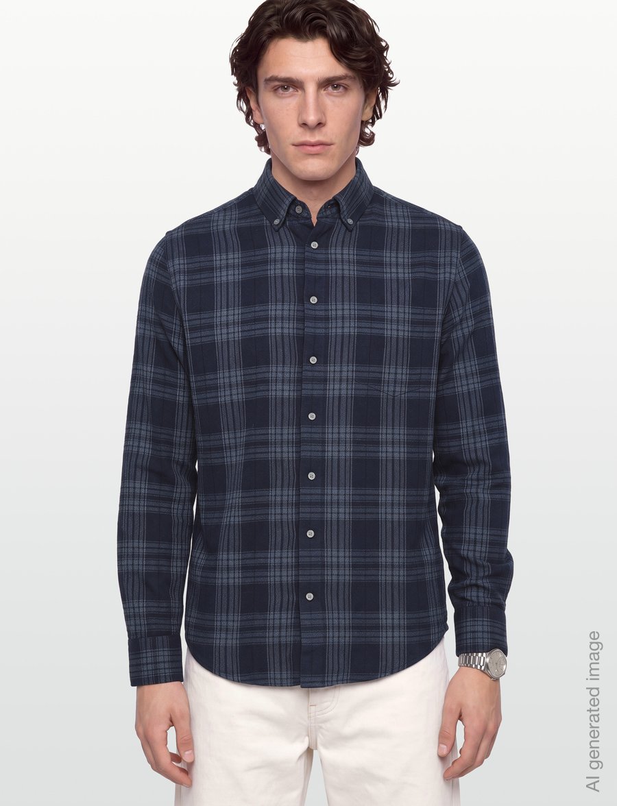 Bruun & Stengade - BS Sihamoni Casual Modern Fit Shirt - flannel-skjorter - blue - 3