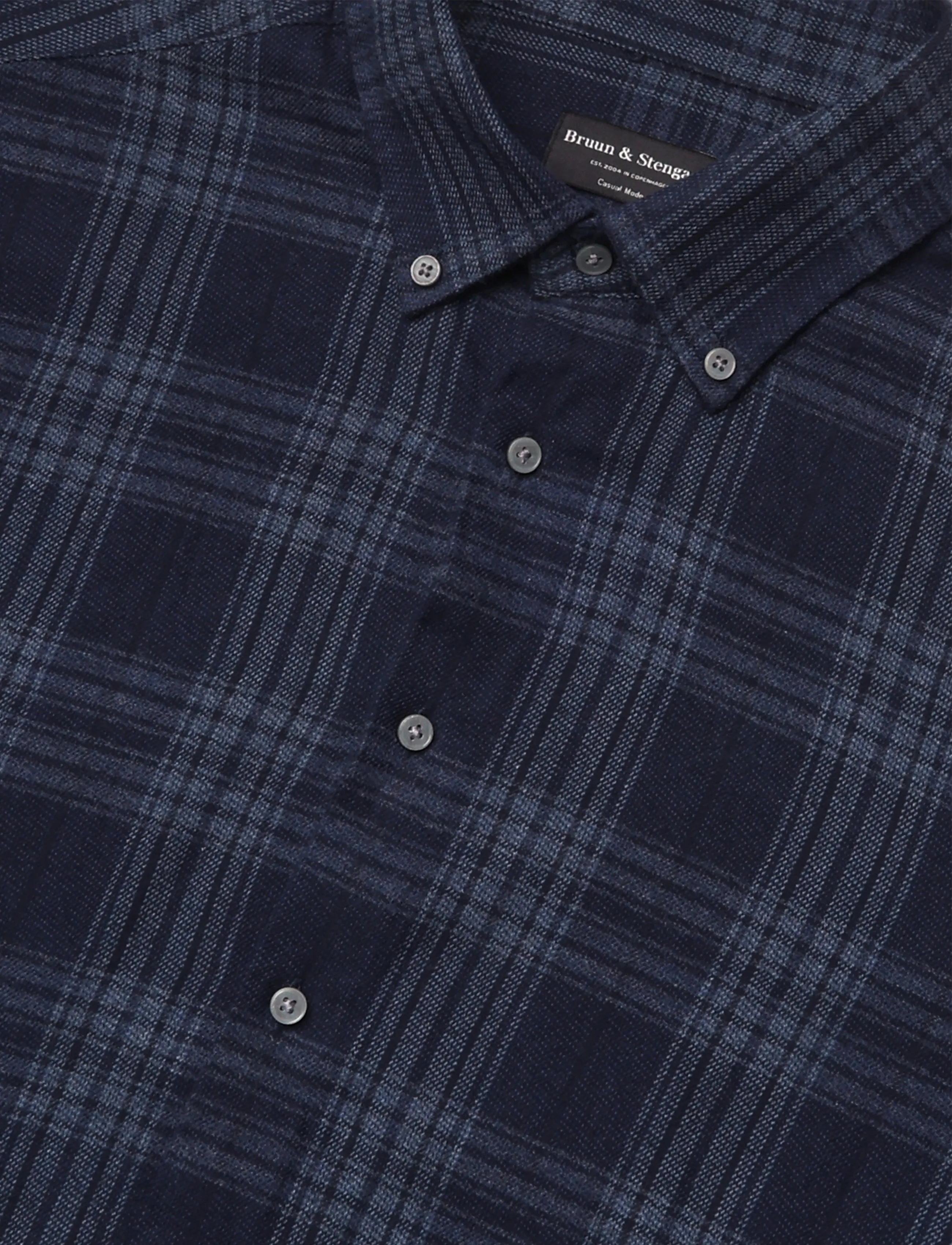 Bruun & Stengade - BS Sihamoni Casual Modern Fit Shirt - flanellskjortor - blue - 2