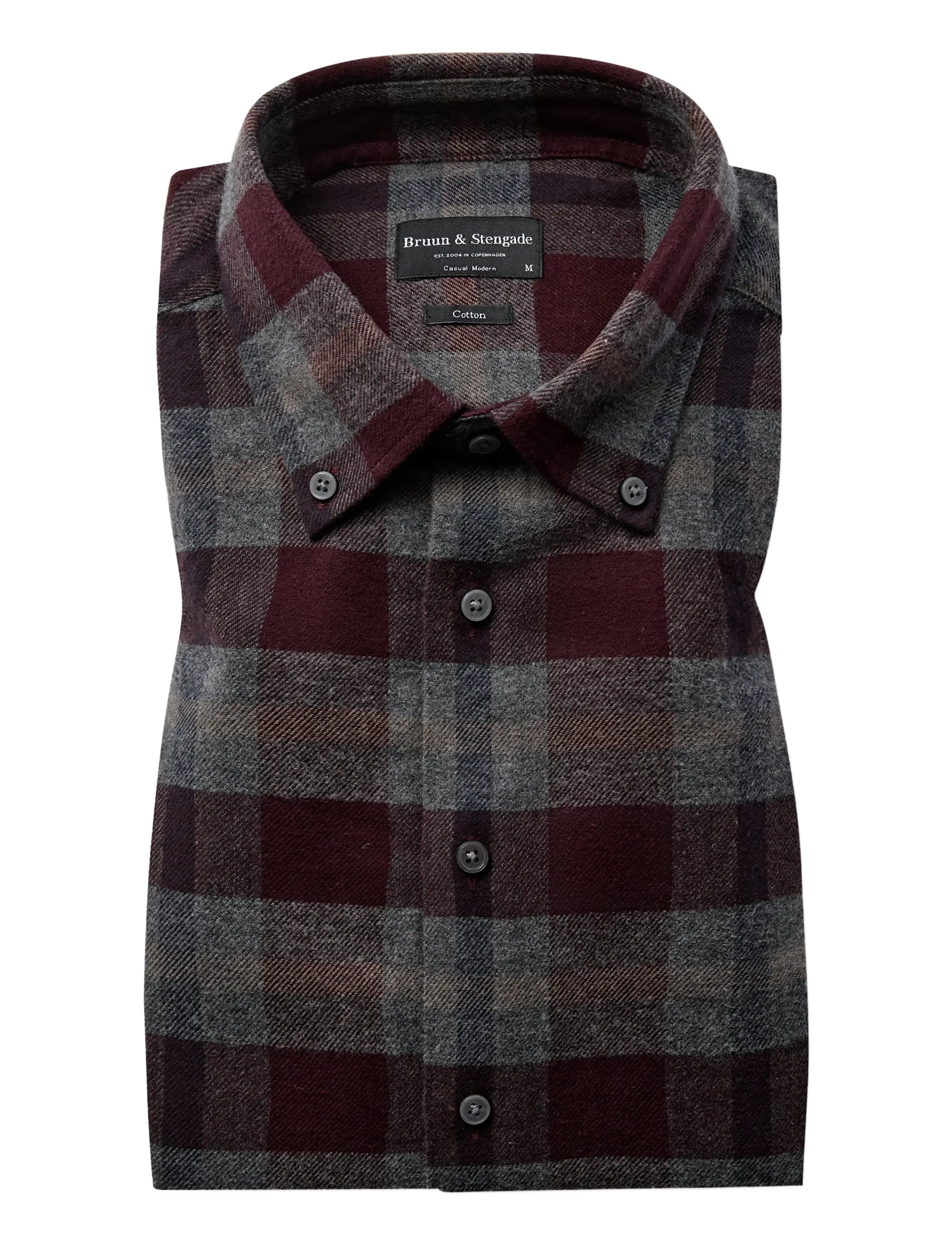 Bruun & Stengade - BS Norodom Casual Modern Fit Shirt - flanellskjortor - brown - 1