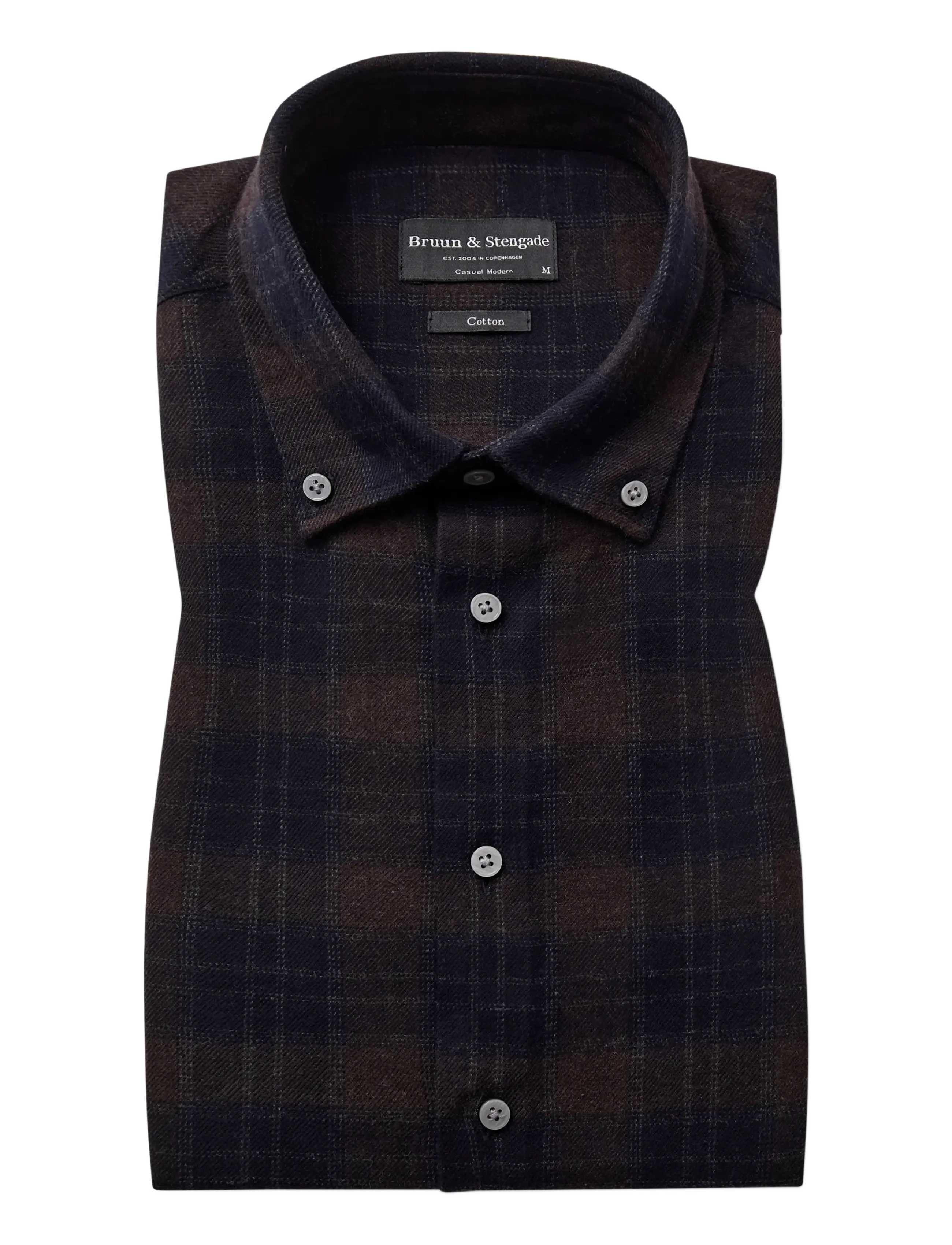 Bruun & Stengade - BS Norodom Casual Modern Fit Shirt - flanellskjortor - brown - 2