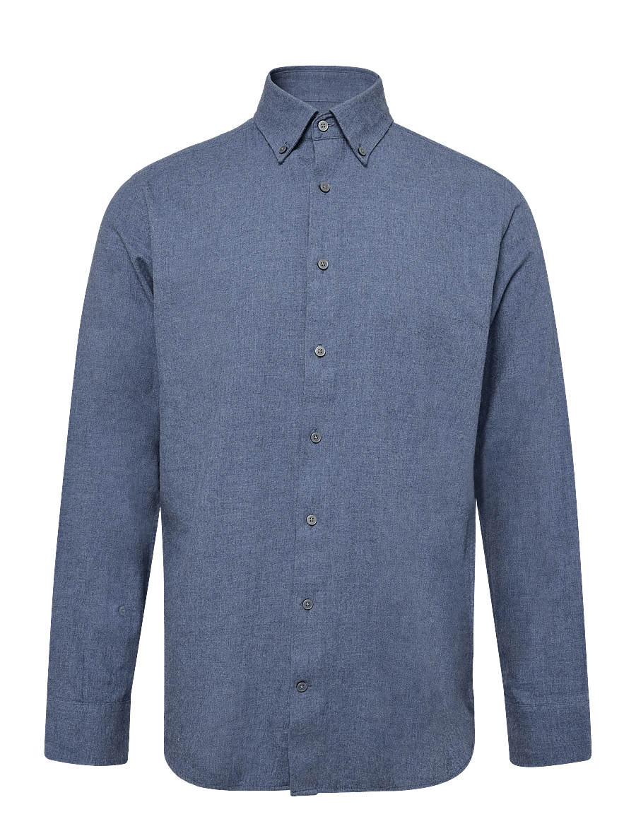 Bruun & Stengade - BS Akihito Casual Modern Fit Shirt - flanellskjortor - blue - 1