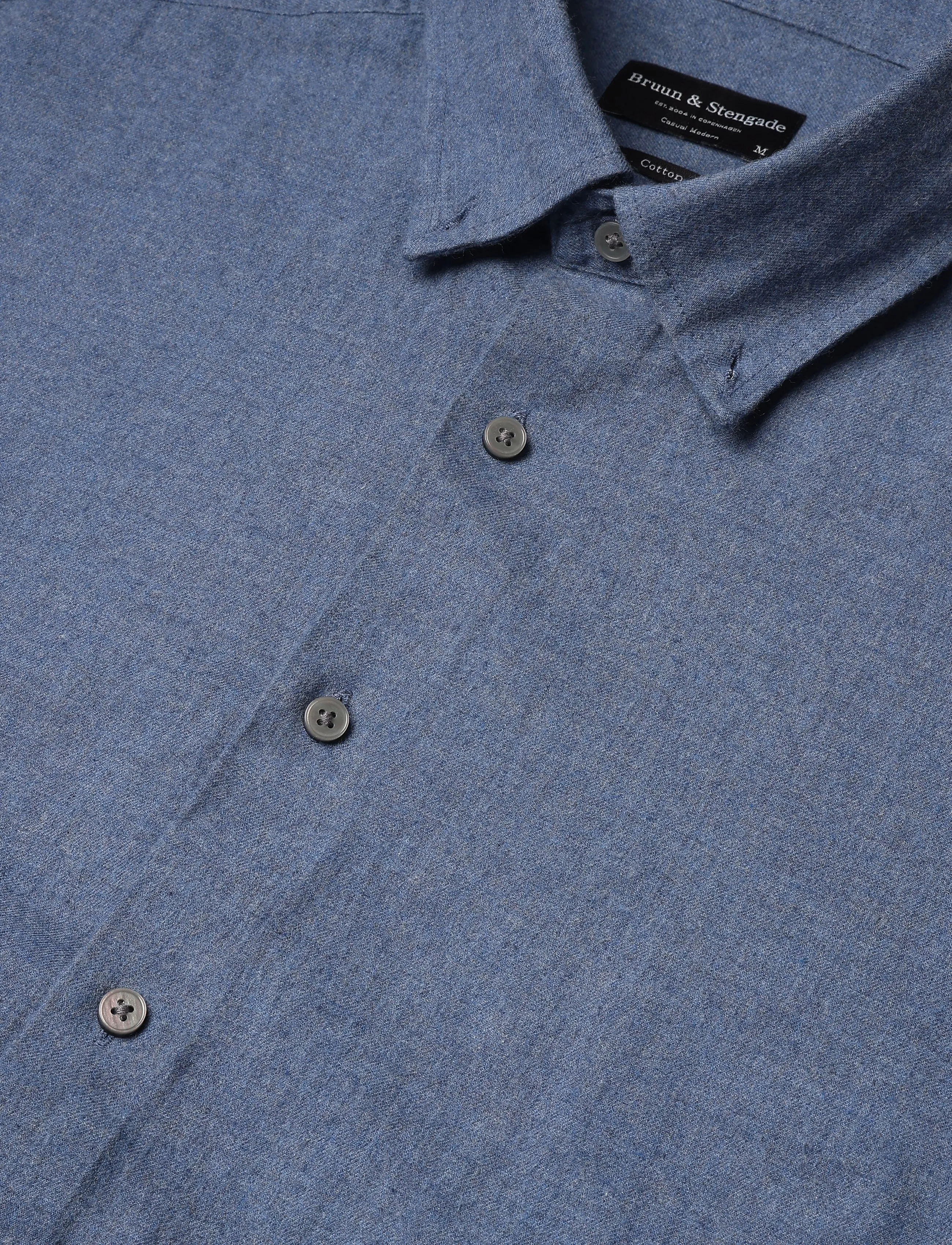 Bruun & Stengade - BS Akihito Casual Modern Fit Shirt - flanellskjortor - blue - 5