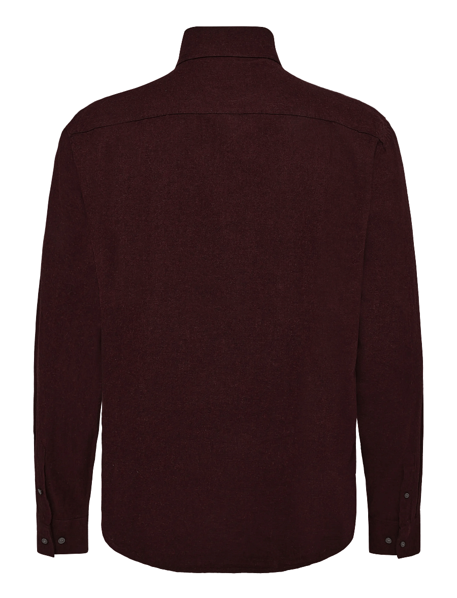 Bruun & Stengade - BS Akihito Casual Modern Fit Shirt - flanellsärgid - bordeaux - 1