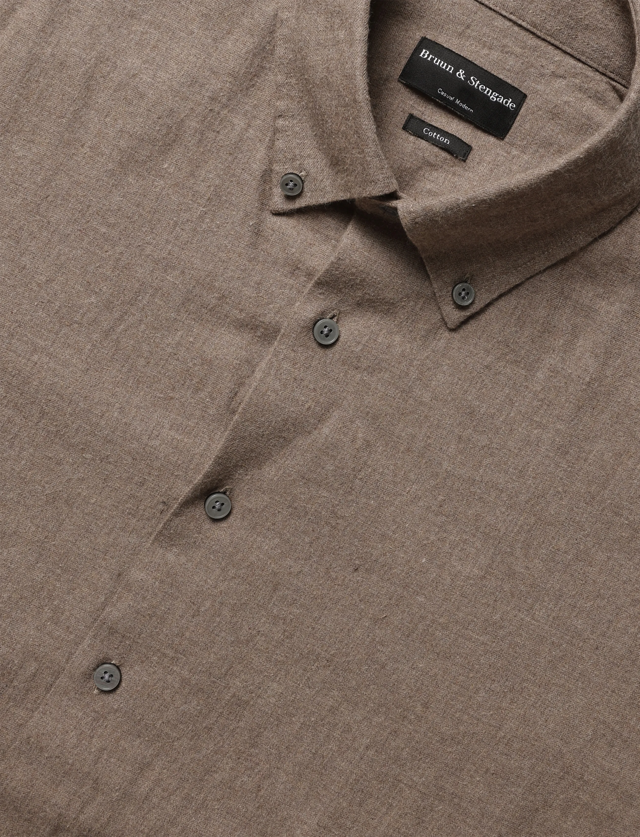 Bruun & Stengade - BS Akihito Casual Modern Fit Shirt - flanell-hemden - brown - 5