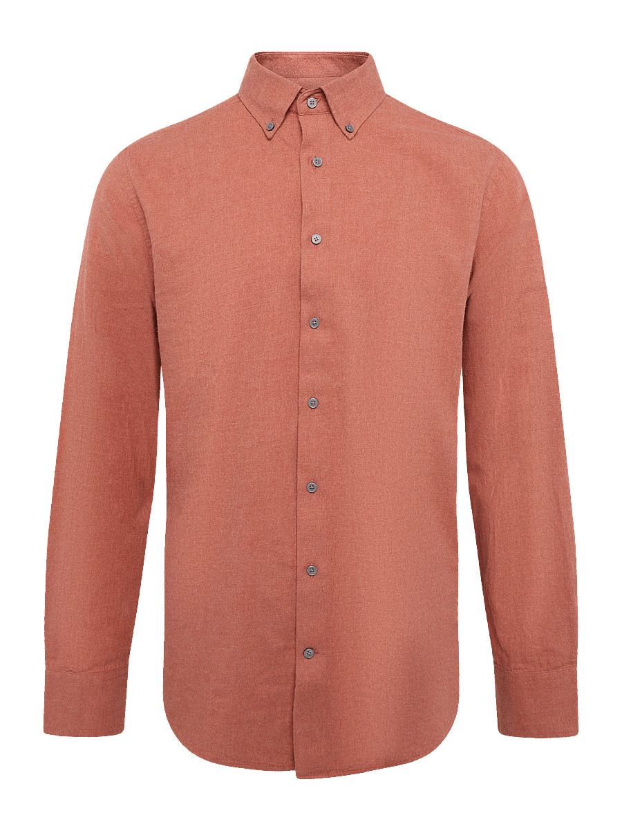 Bruun & Stengade - BS Akihito Casual Modern Fit Shirt - flanell-hemden - dusty red - 0