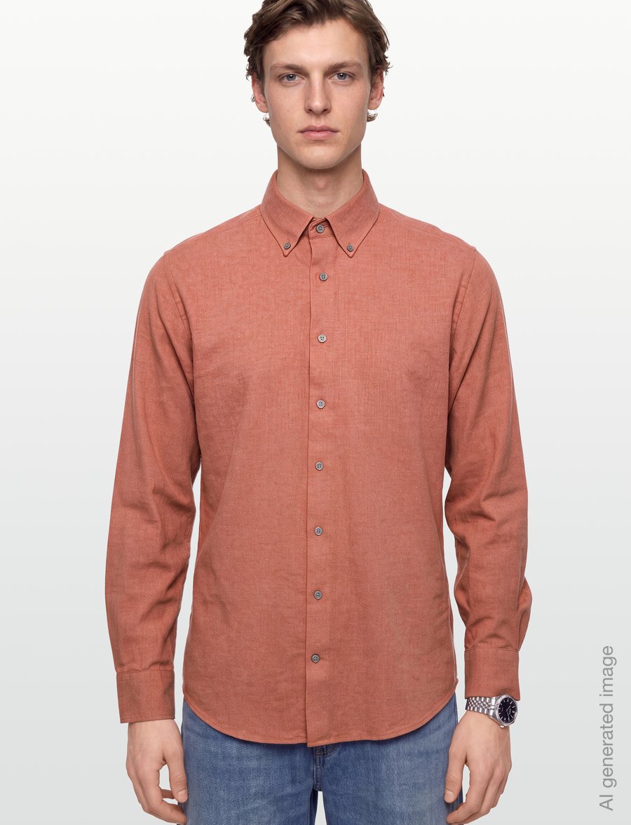 Bruun & Stengade - BS Akihito Casual Modern Fit Shirt - flanell-hemden - dusty red - 3