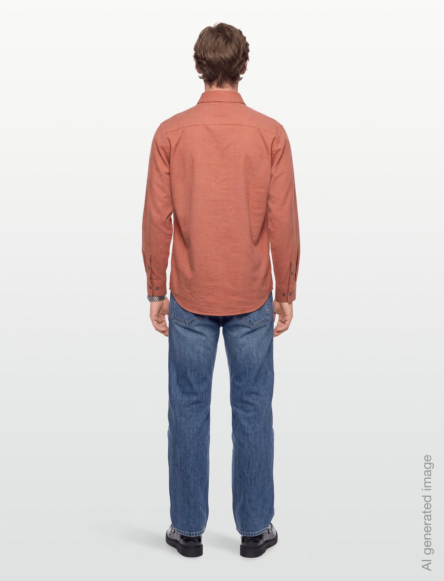 Bruun & Stengade - BS Akihito Casual Modern Fit Shirt - flanell-hemden - dusty red - 4