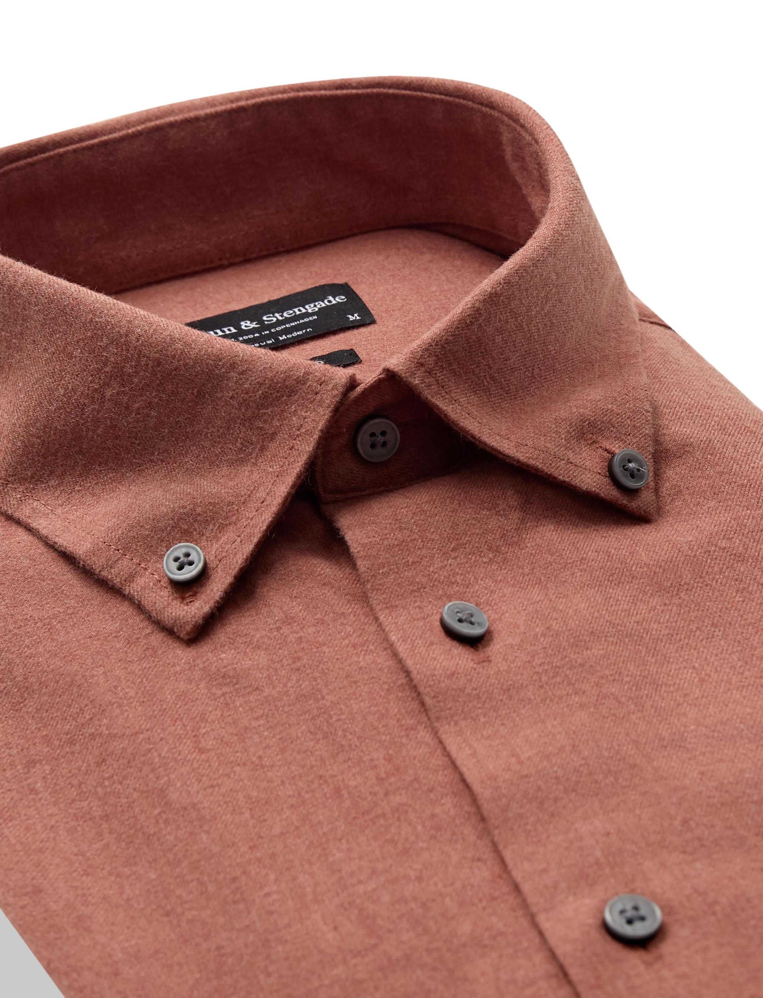 Bruun & Stengade - BS Akihito Casual Modern Fit Shirt - flanell-hemden - dusty red - 1
