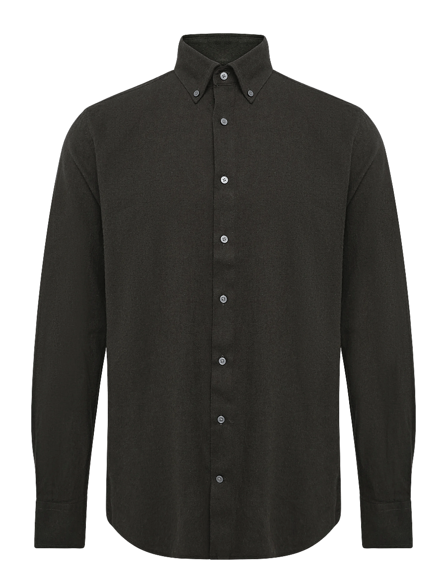 Bruun & Stengade - BS Akihito Casual Modern Fit Shirt - flanell-hemden - green - 1