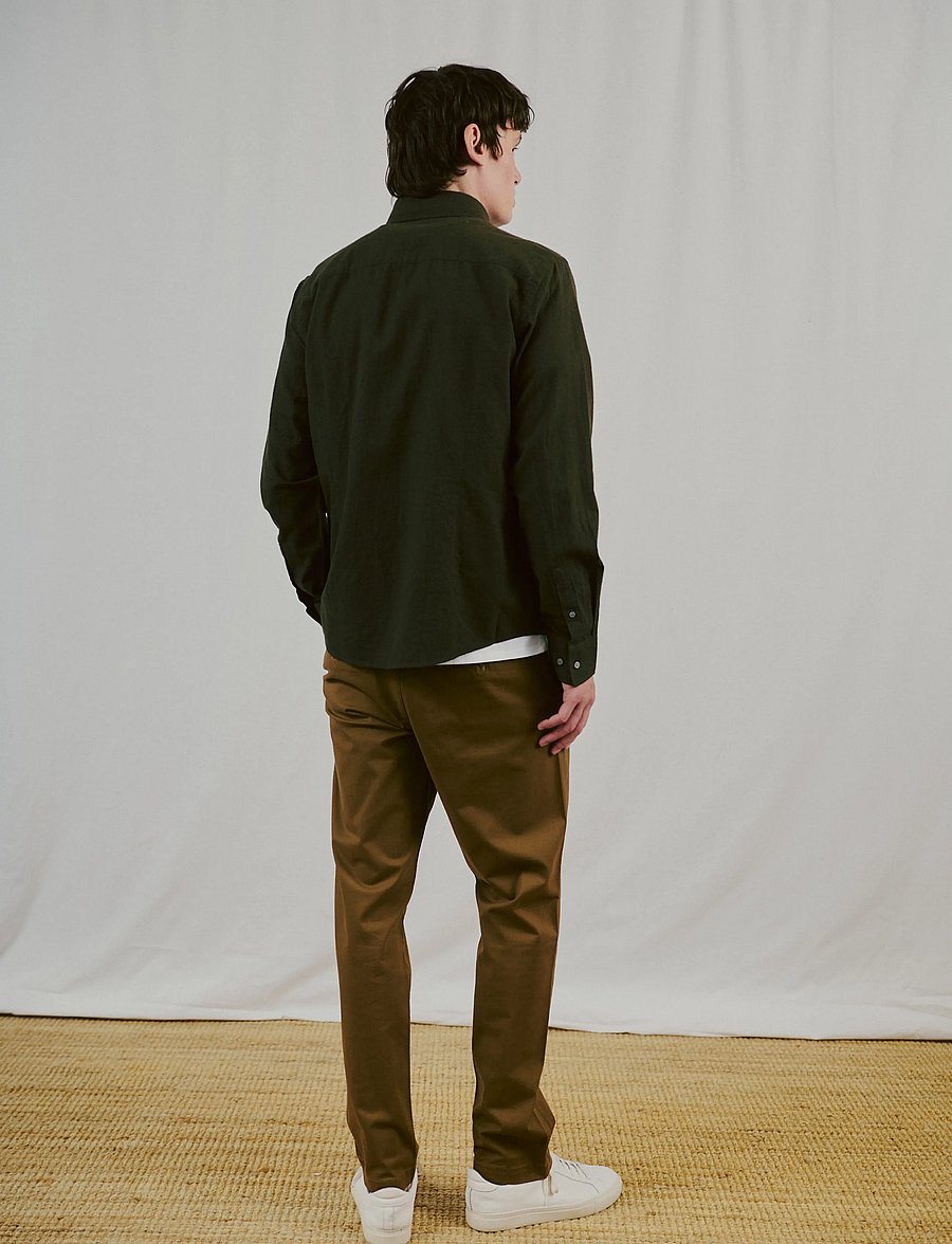 Bruun & Stengade - BS Akihito Casual Modern Fit Shirt - flanellskjortor - green - 2