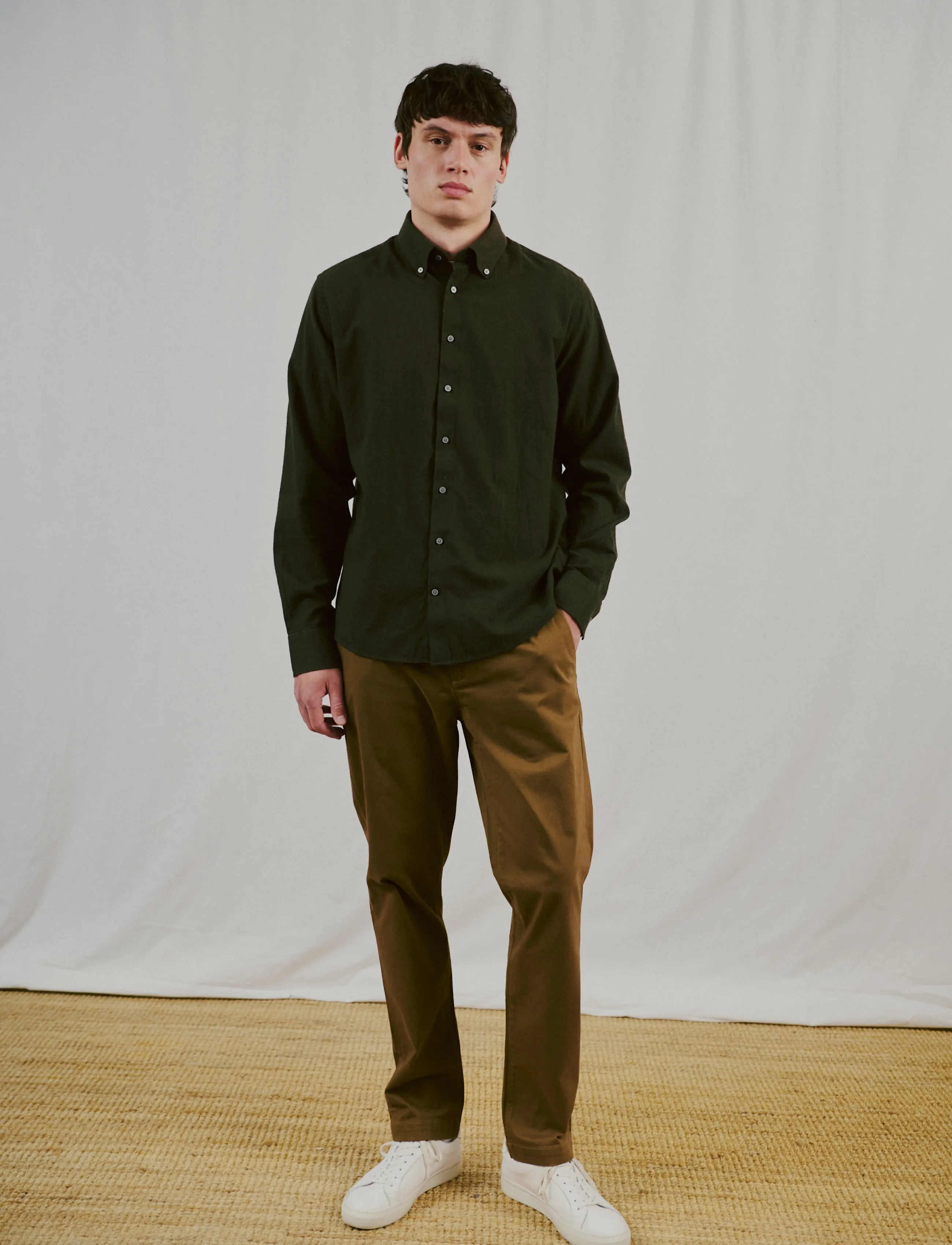 Bruun & Stengade - BS Akihito Casual Modern Fit Shirt - flannel-skjorter - green - 3