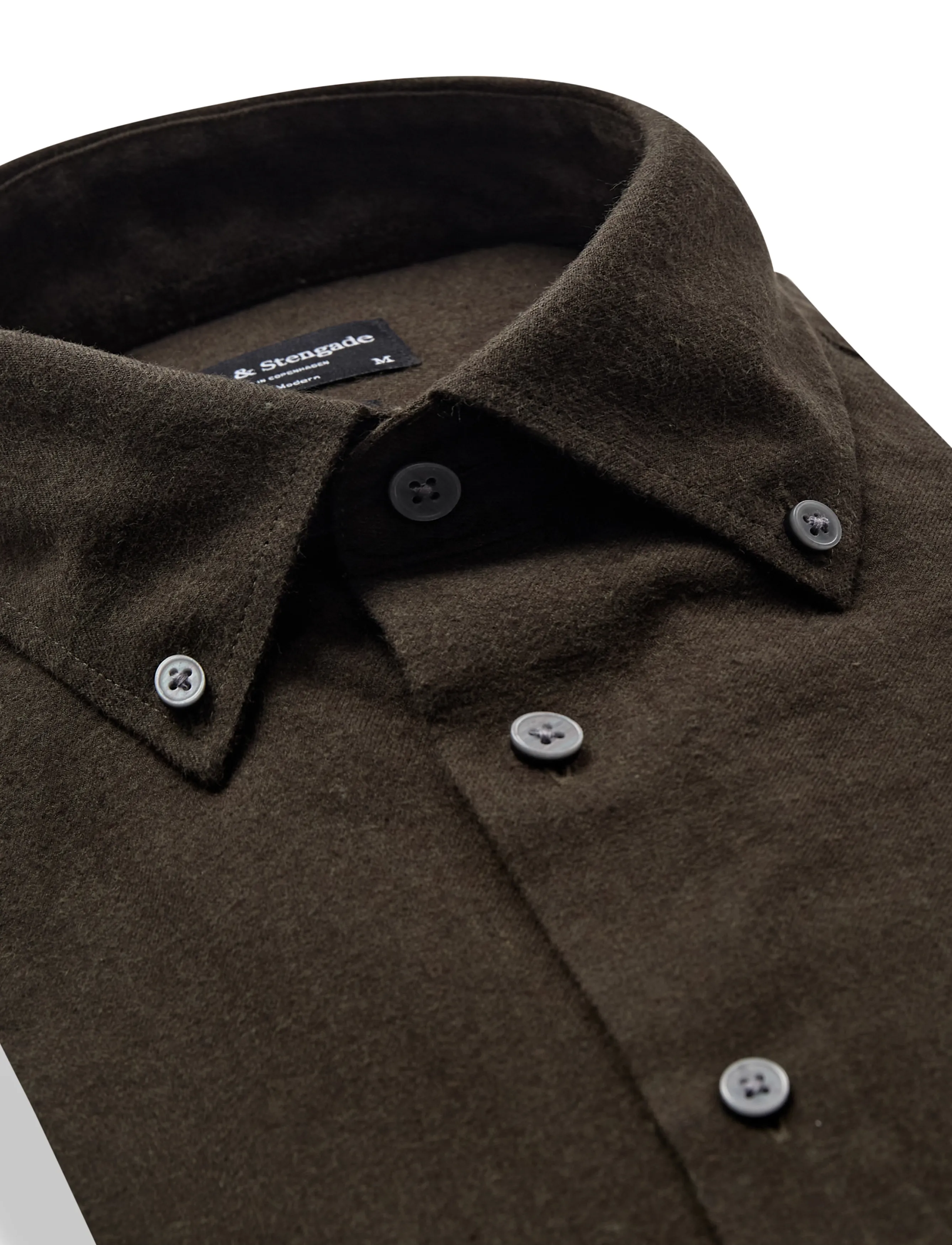 Bruun & Stengade - BS Akihito Casual Modern Fit Shirt - flannel-skjorter - green - 4