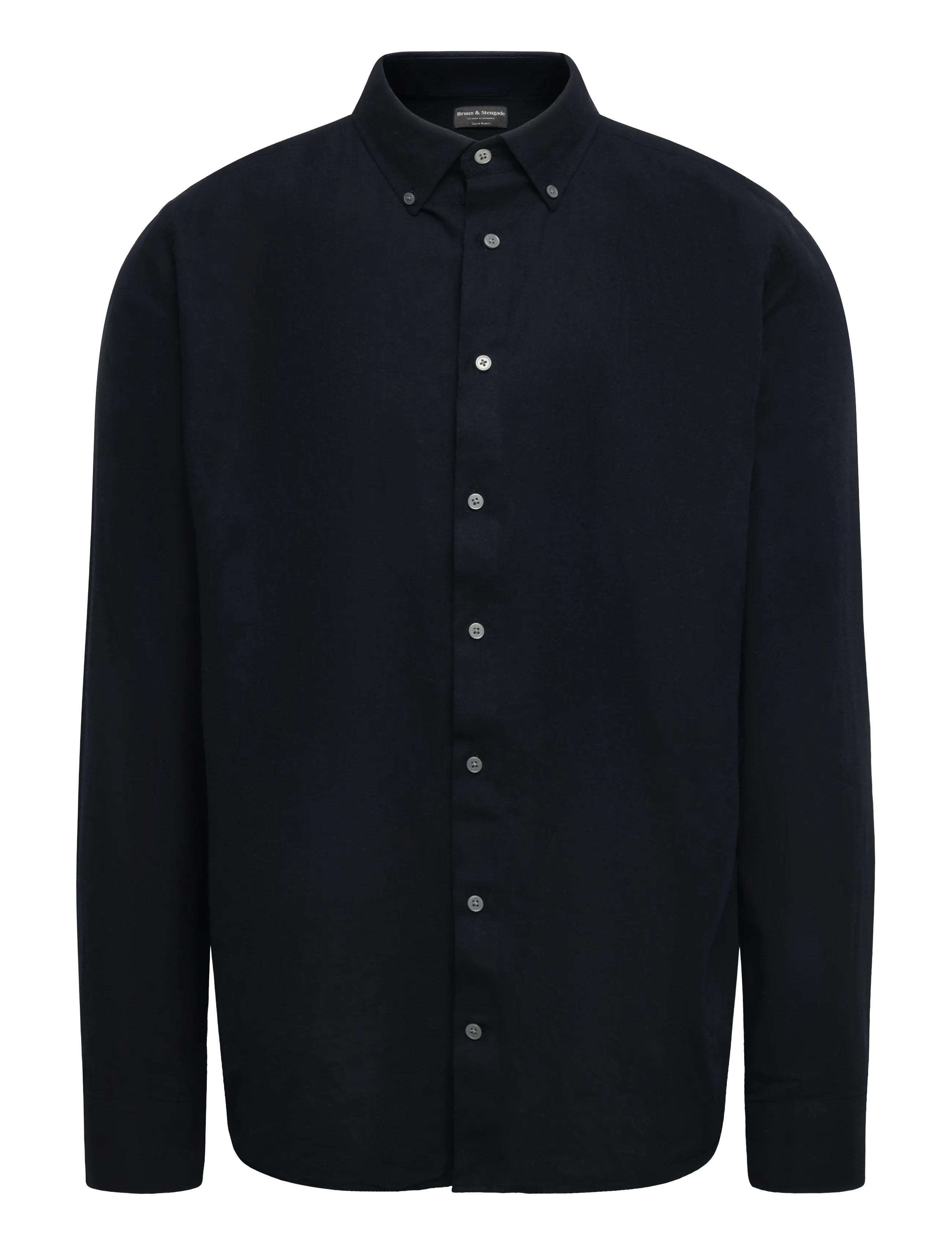 Bruun & Stengade - BS Akihito Casual Modern Fit Shirt - flannel-skjorter - navy - 1