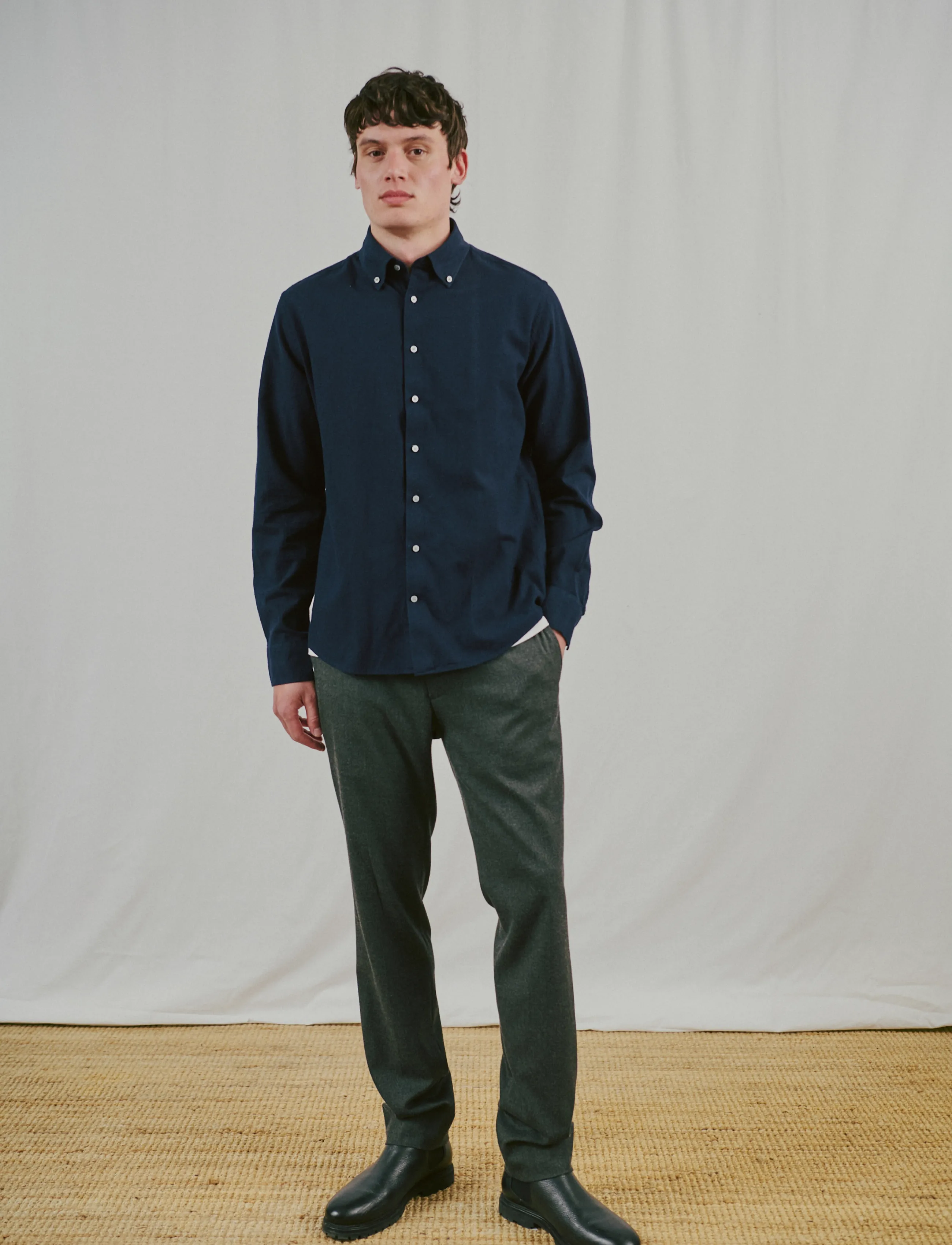 Bruun & Stengade - BS Akihito Casual Modern Fit Shirt - flanell-hemden - navy - 2