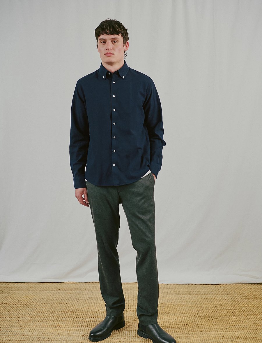 Bruun & Stengade - BS Akihito Casual Modern Fit Shirt - flanell-hemden - navy - 2