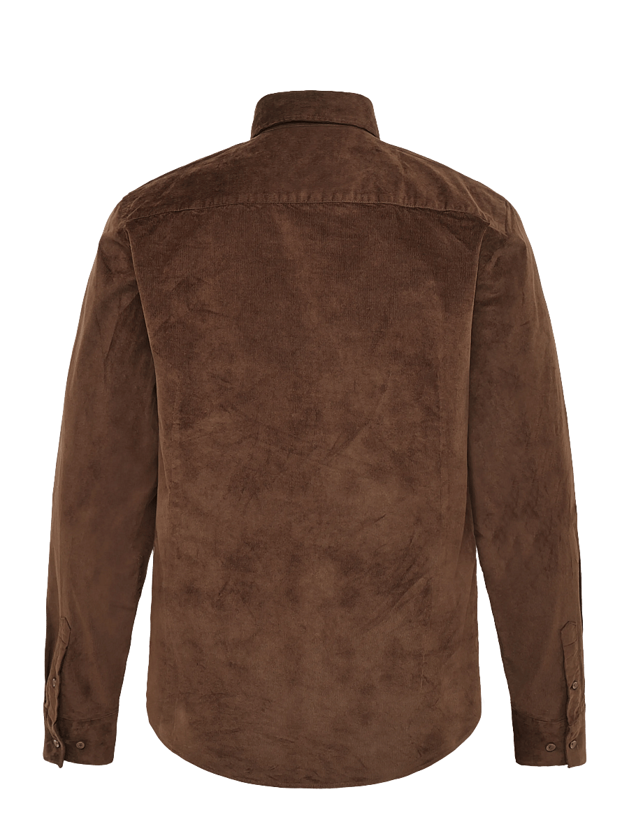 Bruun & Stengade - BS Osei Casual Modern Fit Shirt - velvetsärgid - brown - 2