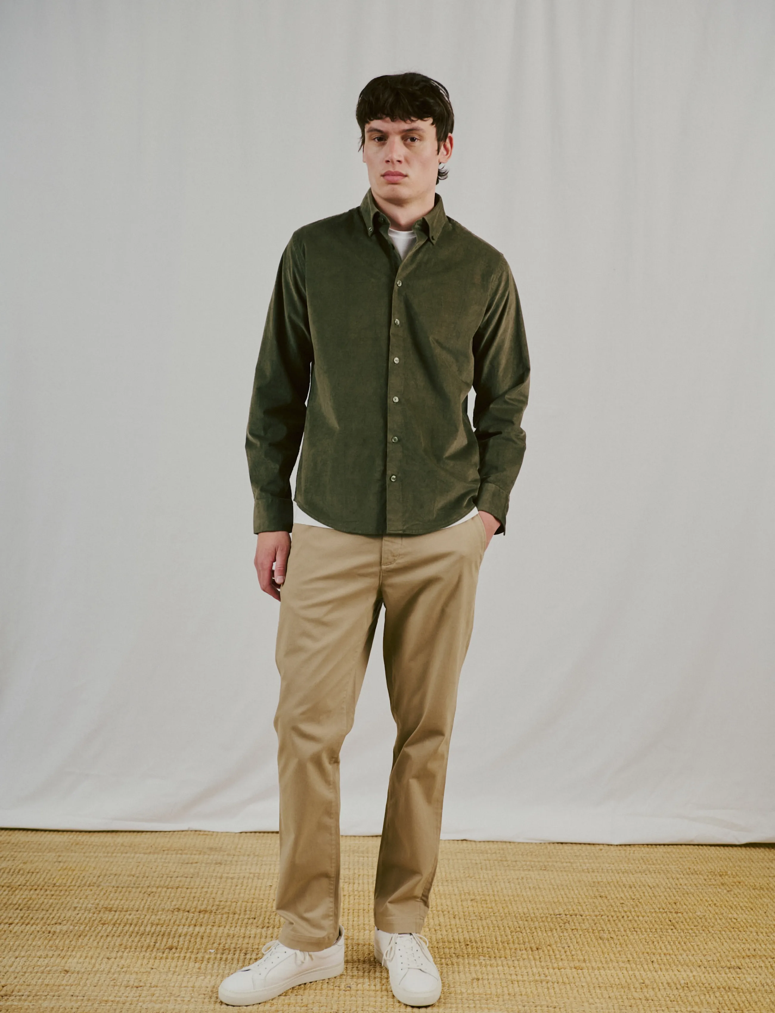 Bruun & Stengade - BS Osei Casual Modern Fit Shirt - cordhemden - green - 2