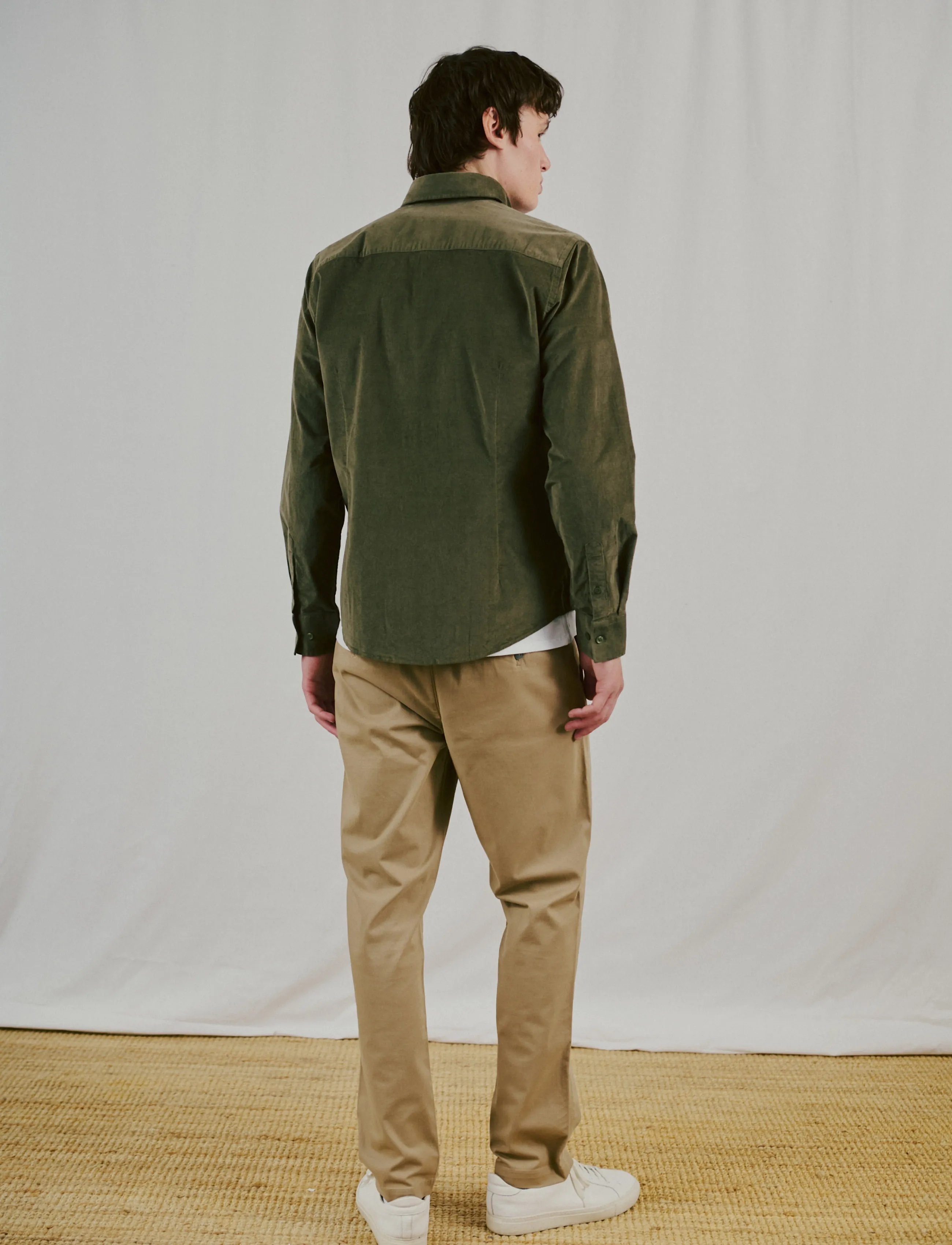 Bruun & Stengade - BS Osei Casual Modern Fit Shirt - cordhemden - green - 3
