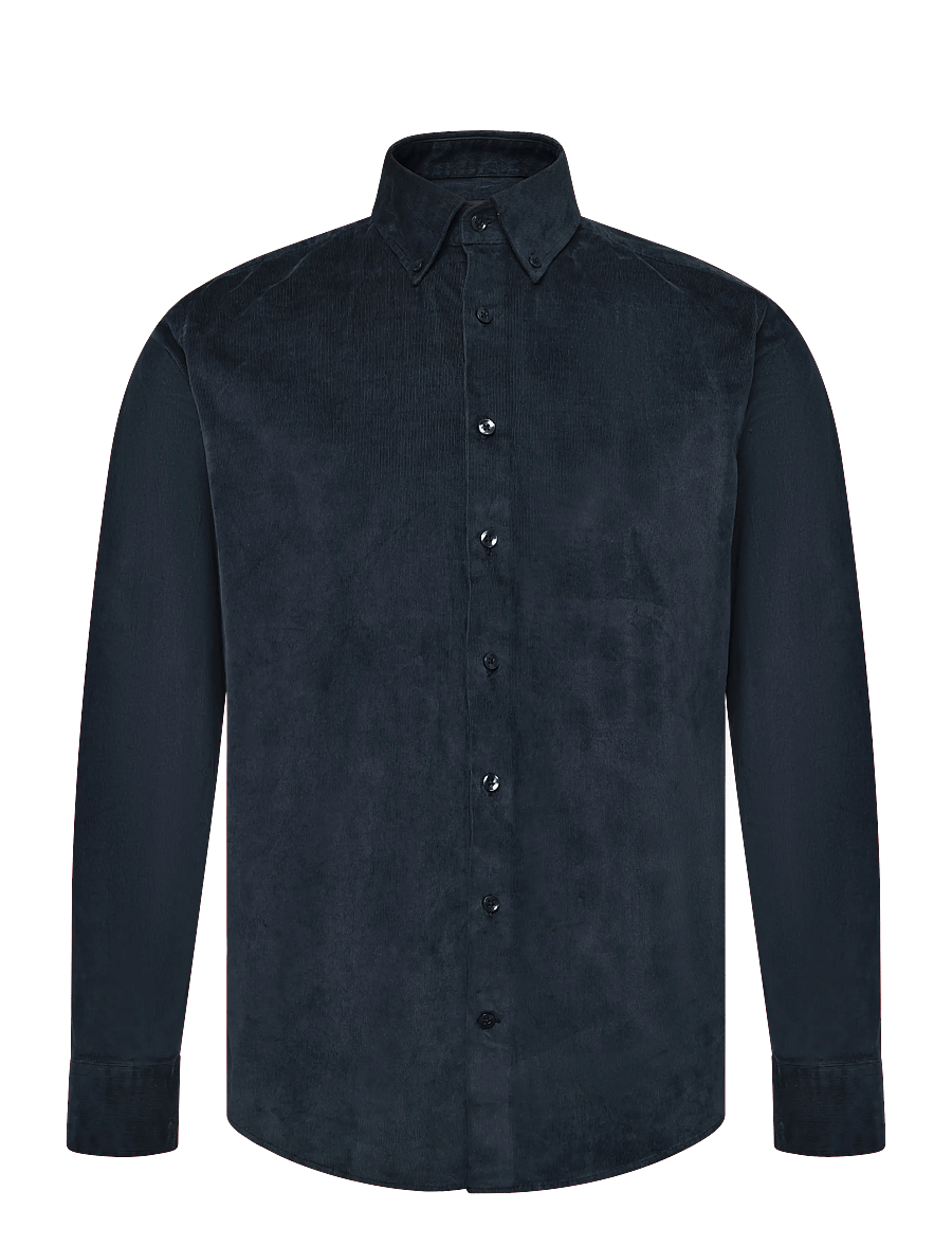 Bruun & Stengade - BS Osei Casual Modern Fit Shirt - cordhemden - navy - 1
