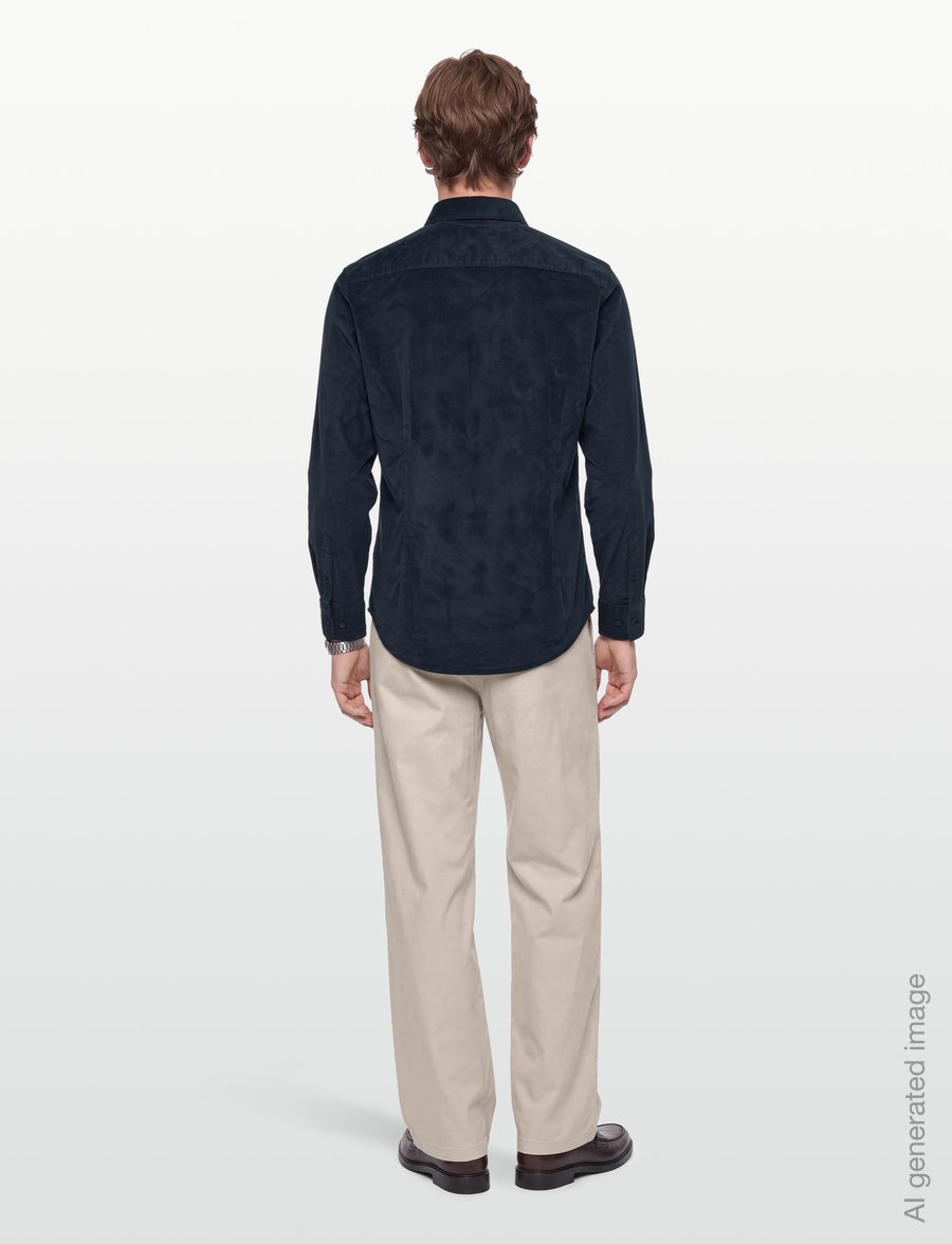 Bruun & Stengade - BS Osei Casual Modern Fit Shirt - cordhemden - navy - 4