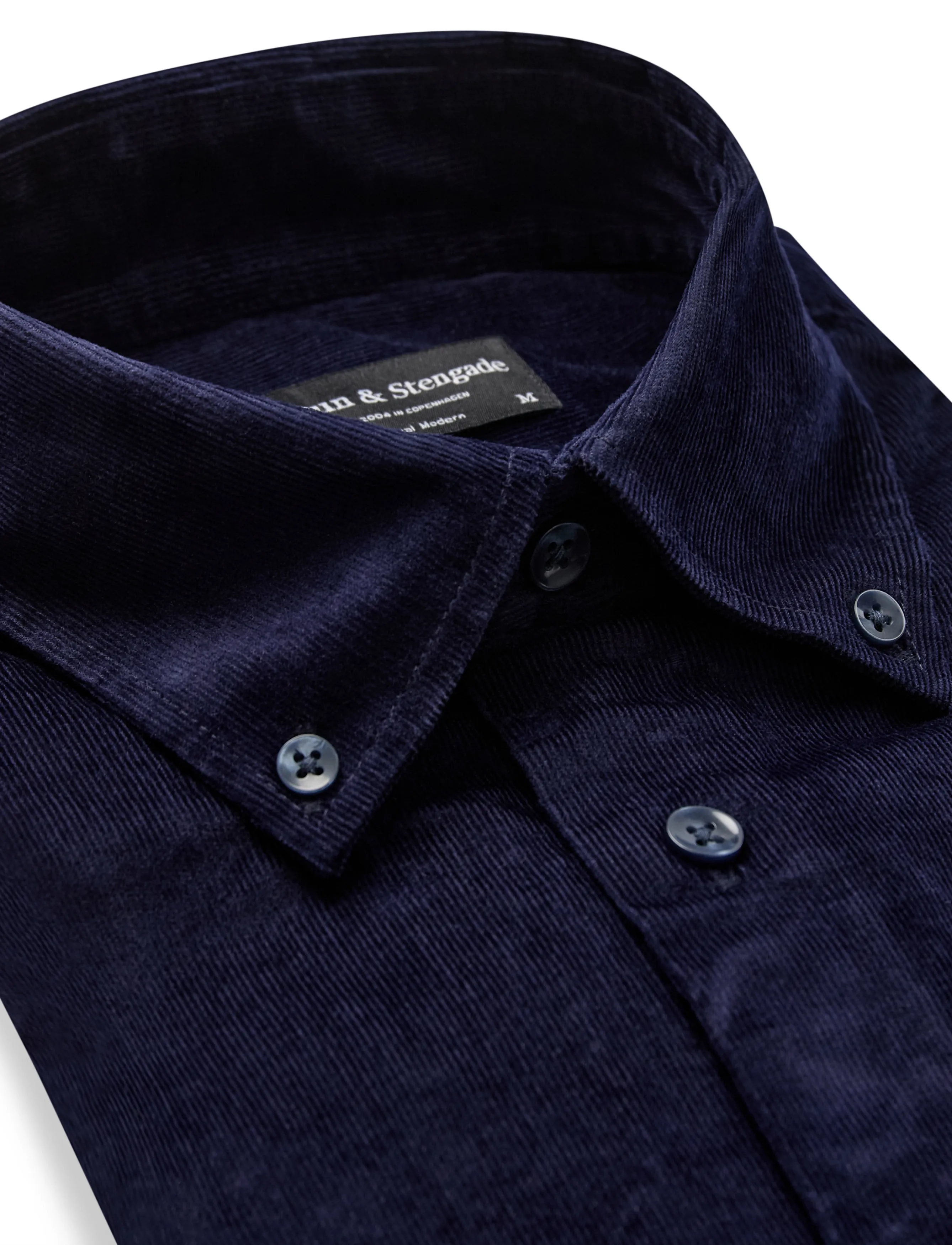 Bruun & Stengade - BS Osei Casual Modern Fit Shirt - cordhemden - navy - 1