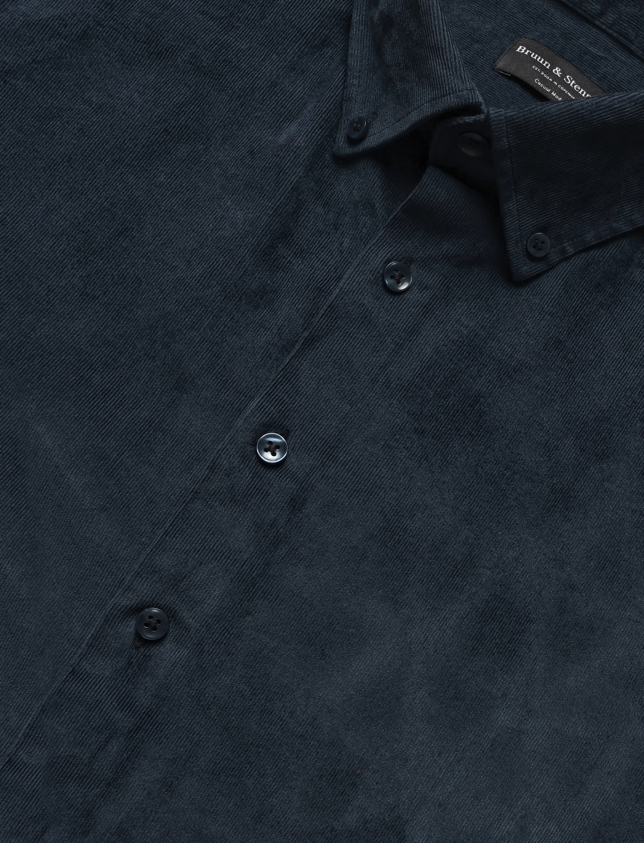 Bruun & Stengade - BS Osei Casual Modern Fit Shirt - cordhemden - navy - 5