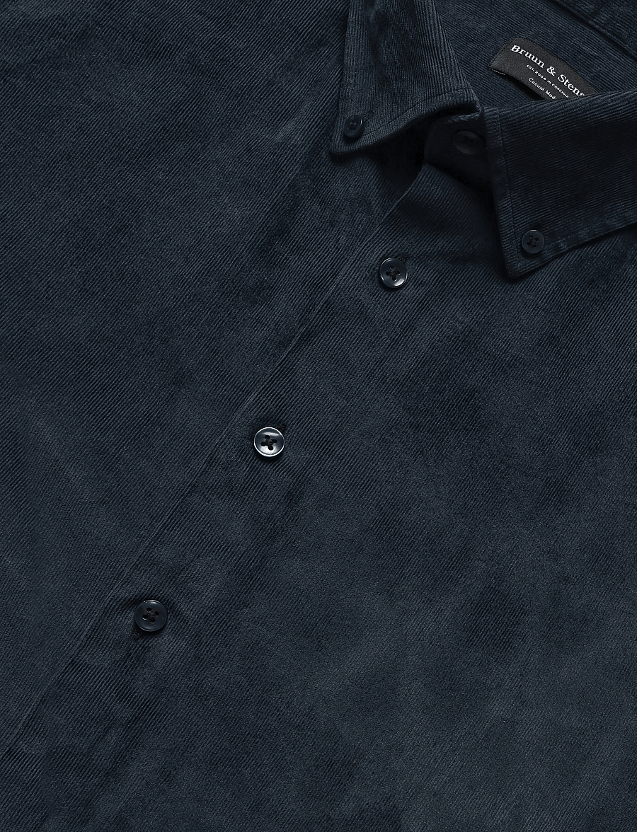 Bruun & Stengade - BS Osei Casual Modern Fit Shirt - cordhemden - navy - 5