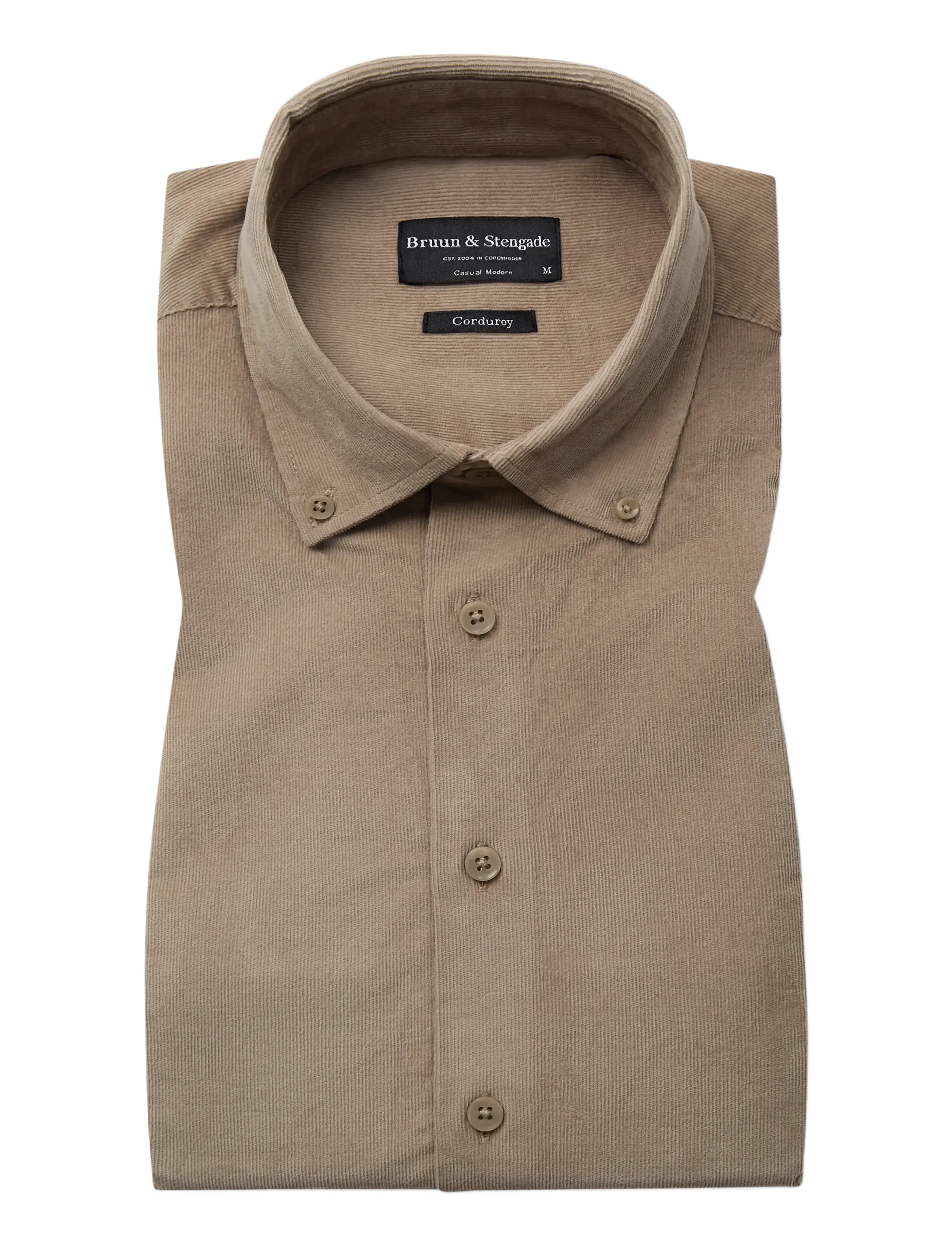 Bruun & Stengade BS Osei Casual Modern Fit Shirt - Kollektioner - SAND / beige