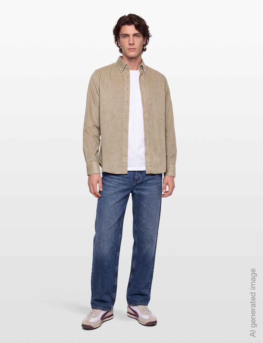 Bruun & Stengade - BS Osei Casual Modern Fit Shirt - manchesterskjortor - sand - 0