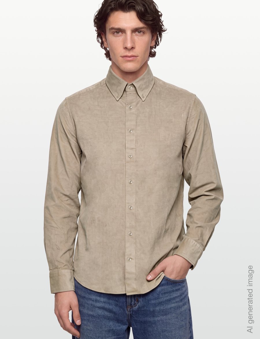 Bruun & Stengade - BS Osei Casual Modern Fit Shirt - manchesterskjortor - sand - 3