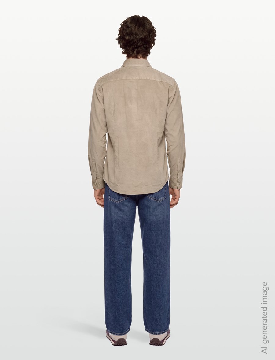 Bruun & Stengade - BS Osei Casual Modern Fit Shirt - manchesterskjortor - sand - 4