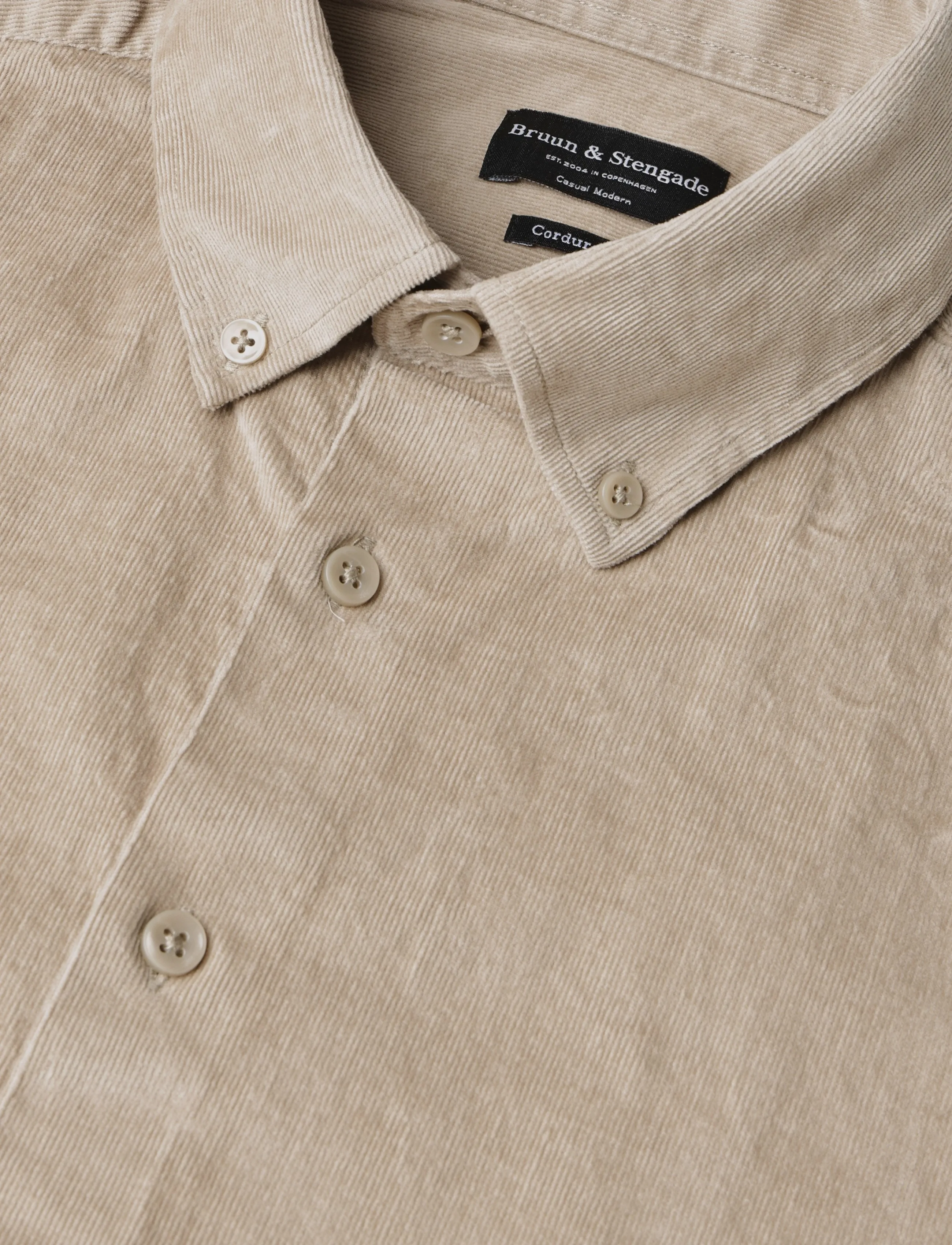 Bruun & Stengade - BS Osei Casual Modern Fit Shirt - manchesterskjortor - sand - 5