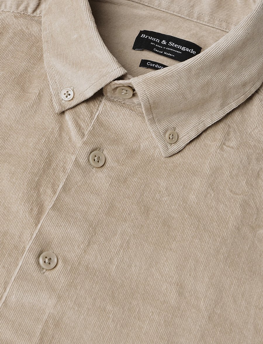 Bruun & Stengade - BS Osei Casual Modern Fit Shirt - manchesterskjortor - sand - 5