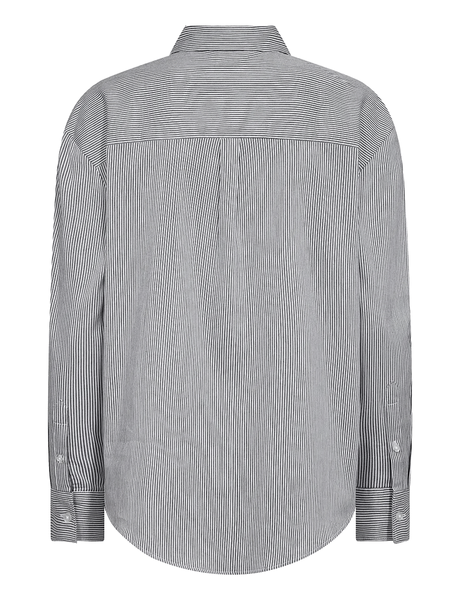 Bruun & Stengade - BS Elsie Regular Fit Shirt - langärmlige hemden - black/white - 2